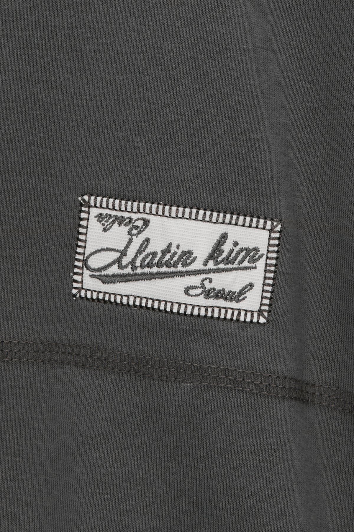 Matin Kim - Stitch Label Sweatshirt (Charcoal) product image 4 | TRAB K-Fashion Australia
