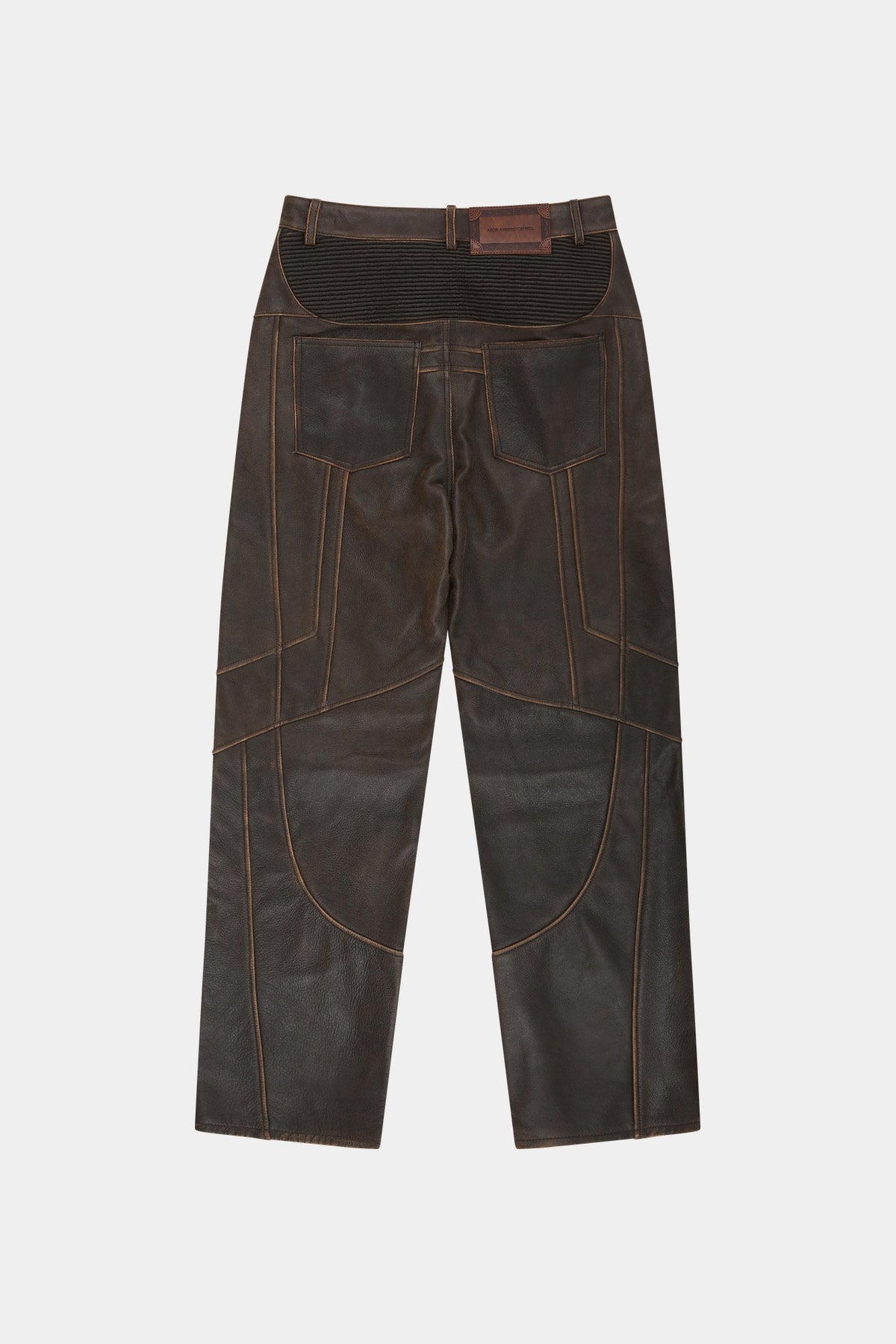 Andersson Bell - Leather Articulated Panel Jeans (Brown) product image 15 | TRAB K-Fashion Australia
