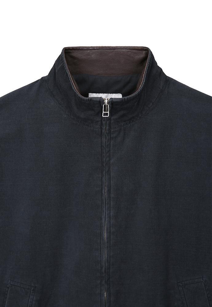 Art if acts - Washed Leather Collar Jacket (Dark Navy) product image 9 | TRAB K-Fashion Australia