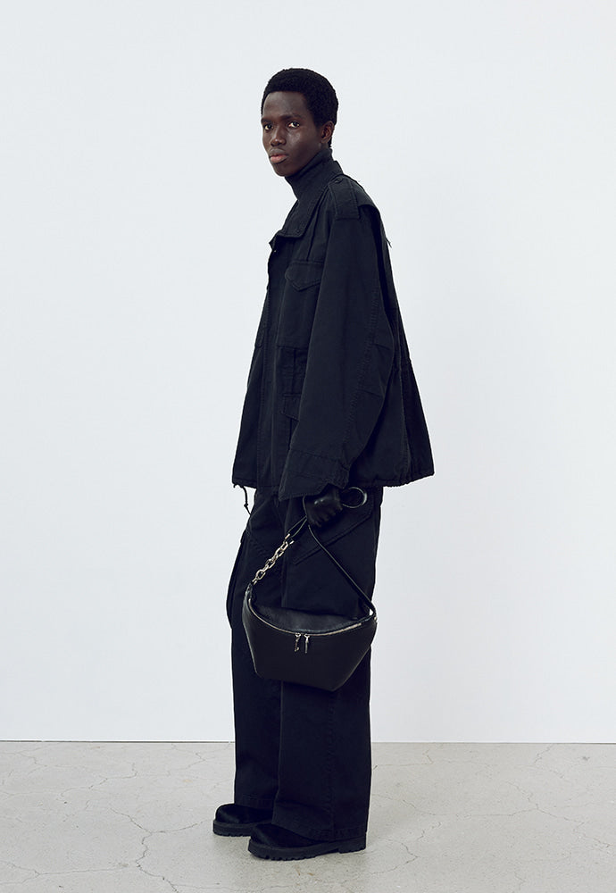 Tonywack - Garment-Dyed Gabardine Wide Cargo Pants (Carbon Pigment) product image 2 | TRAB K-Fashion Australia