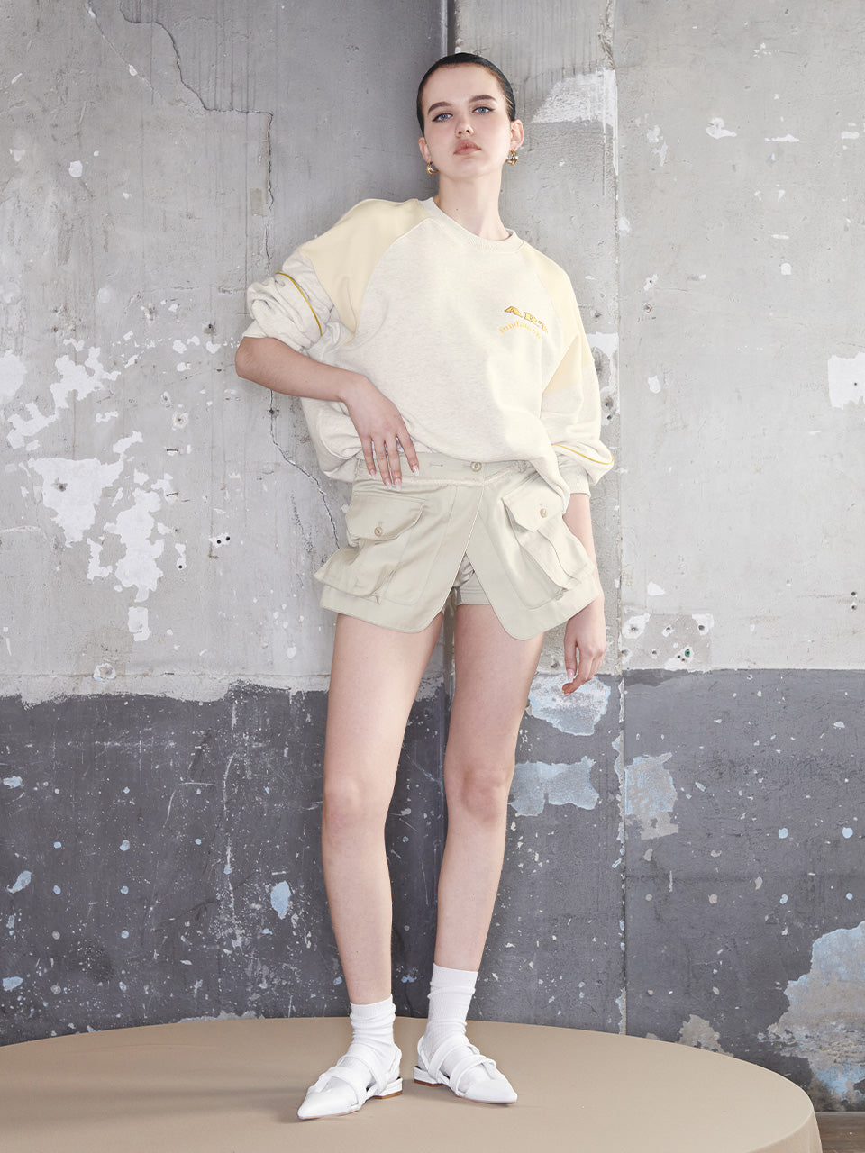 Kijun - Art School Pullover (Melange Oatmeal Cream) product image 5 | TRAB K-Fashion Australia