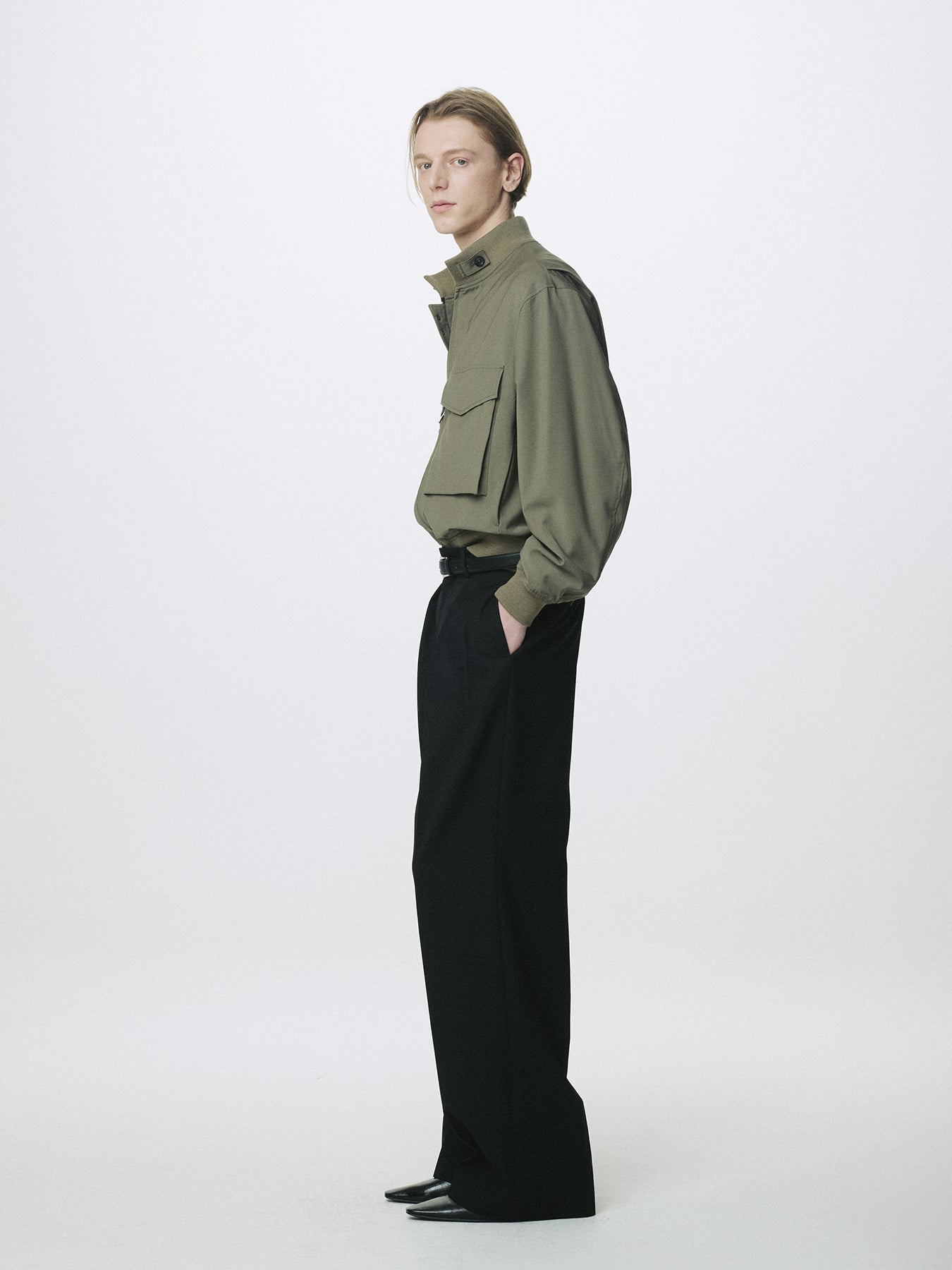 Tonywack - Wool Double-Pleated Wide Trousers (Black) product image 6 | TRAB K-Fashion Australia