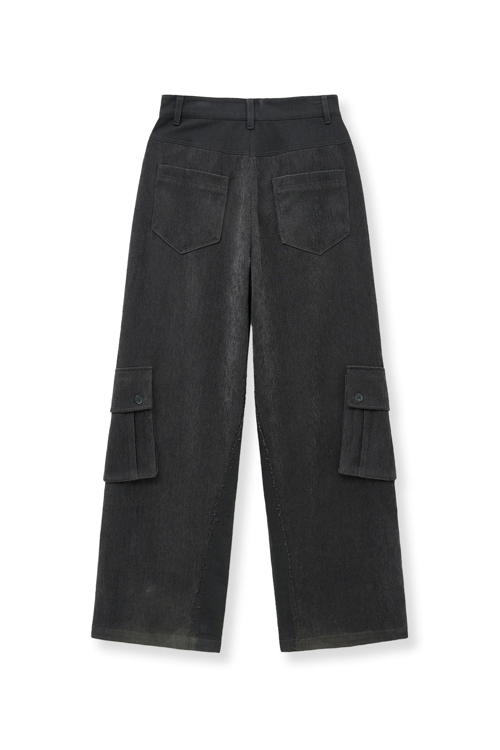 Matin Kim - Big Pocket Two Tone Wide Pants (Charcoal) product image 3 | TRAB K-Fashion Australia
