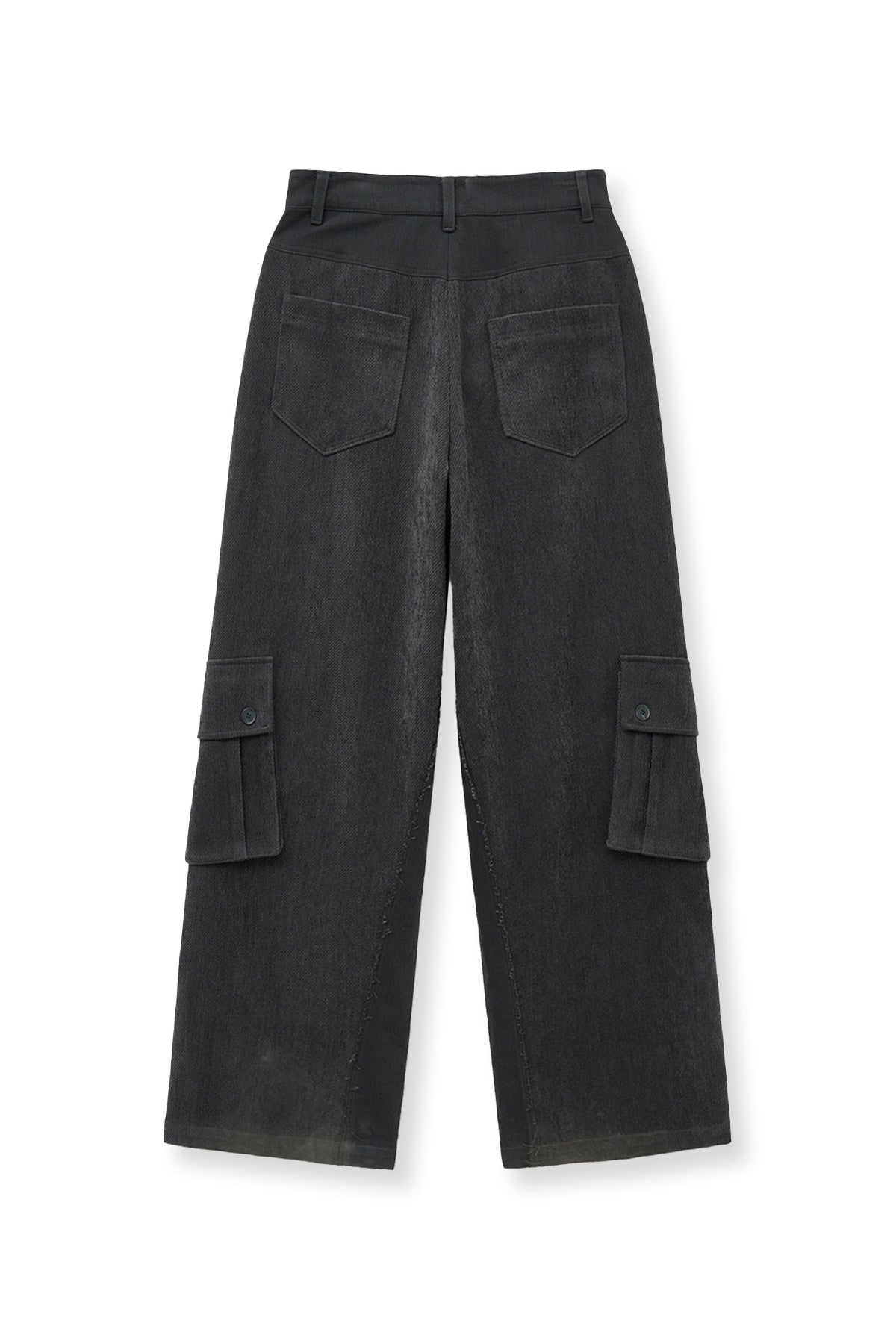 Matin Kim - Big Pocket Two Tone Wide Pants (Charcoal) product image 3 | TRAB K-Fashion Australia