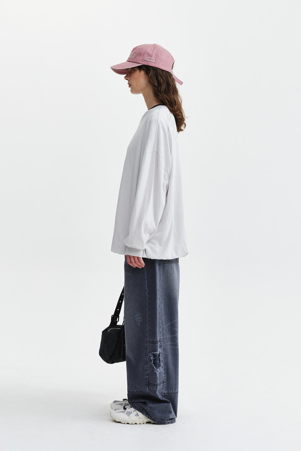 Matin Kim - Blouson Hem Overfit Top (Light Grey) product image 7 | TRAB K-Fashion Australia