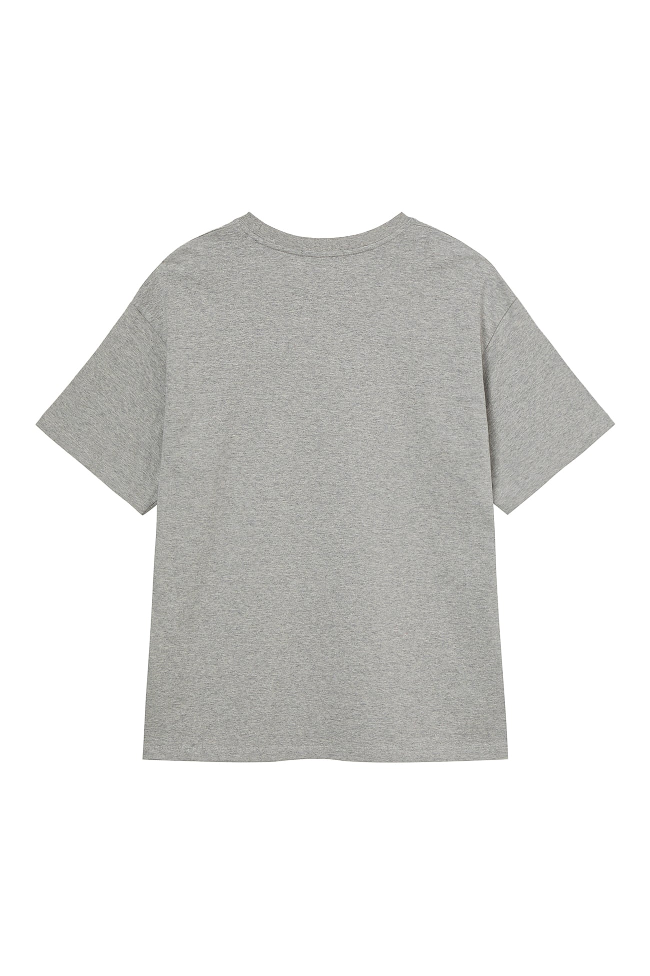 Deinet - Lettering Graphic Oversized T-Shirt (Melange Grey) product image 11 | TRAB K-Fashion Australia
