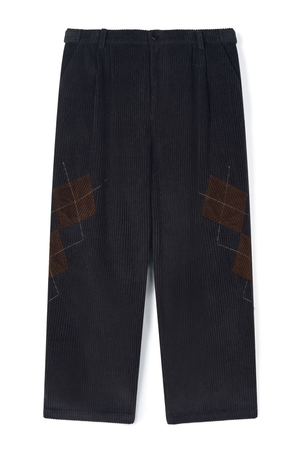 Ioedle - Argyle Kite Stem Corduroy Pants (Charcoal) product image 2 | TRAB K-Fashion Australia