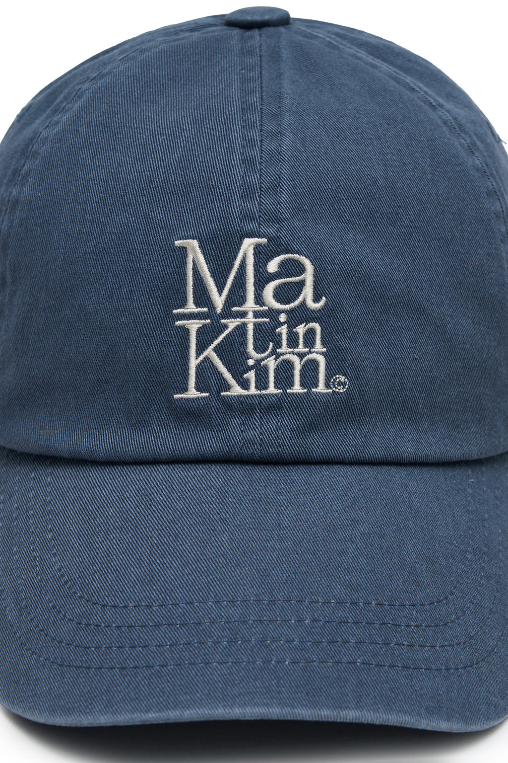 Matin Kim - Matin Block Logo Ball Cap (Smoke Blue) product image 4 | TRAB K-Fashion Australia