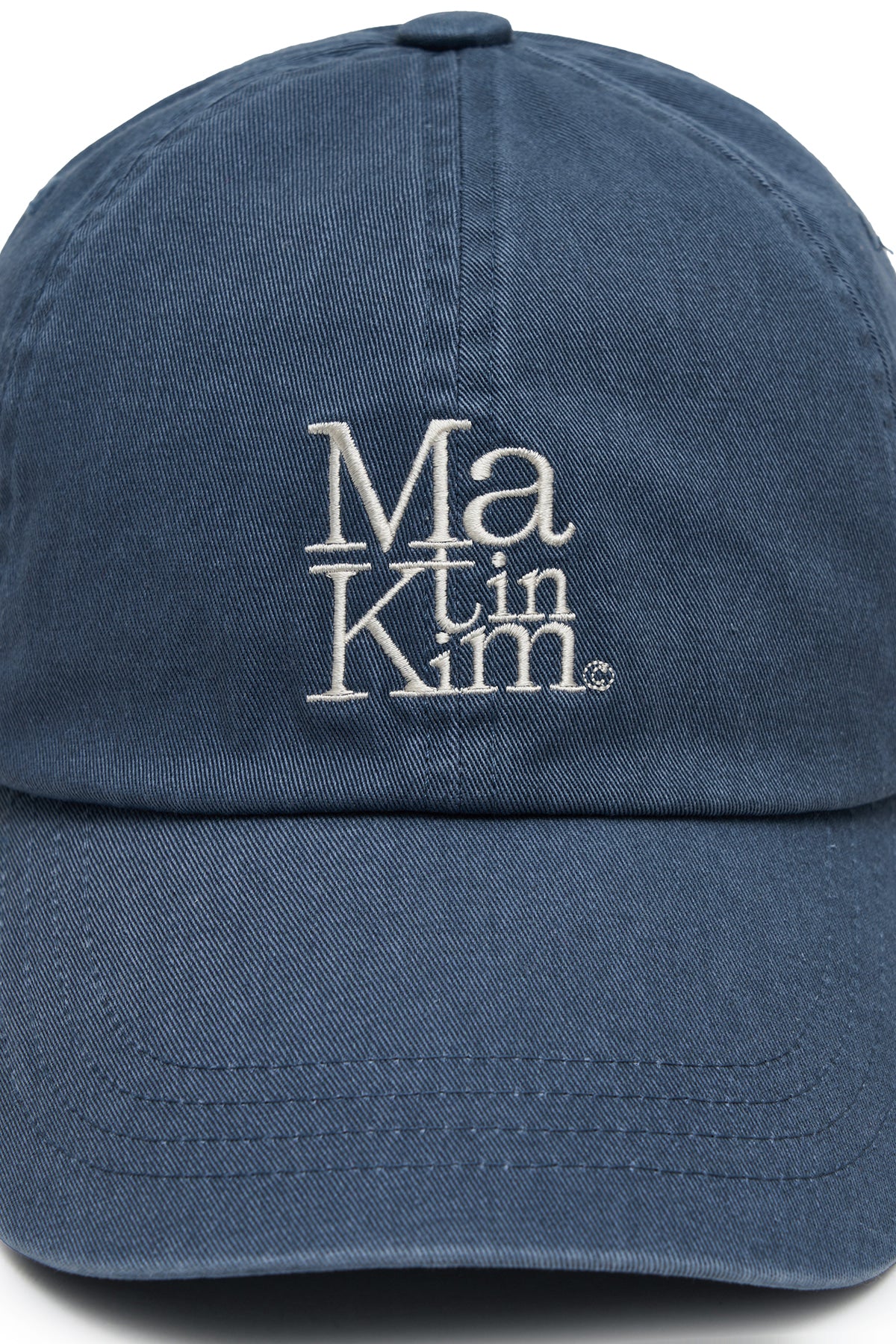Matin Kim - Matin Block Logo Ball Cap (Smoke Blue) product image 4 | TRAB K-Fashion Australia