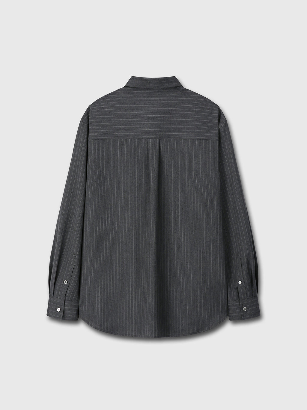 Tonywack - Wool Striped Relaxed Shirt (Grey Pinstripe) product image 11 | TRAB K-Fashion Australia