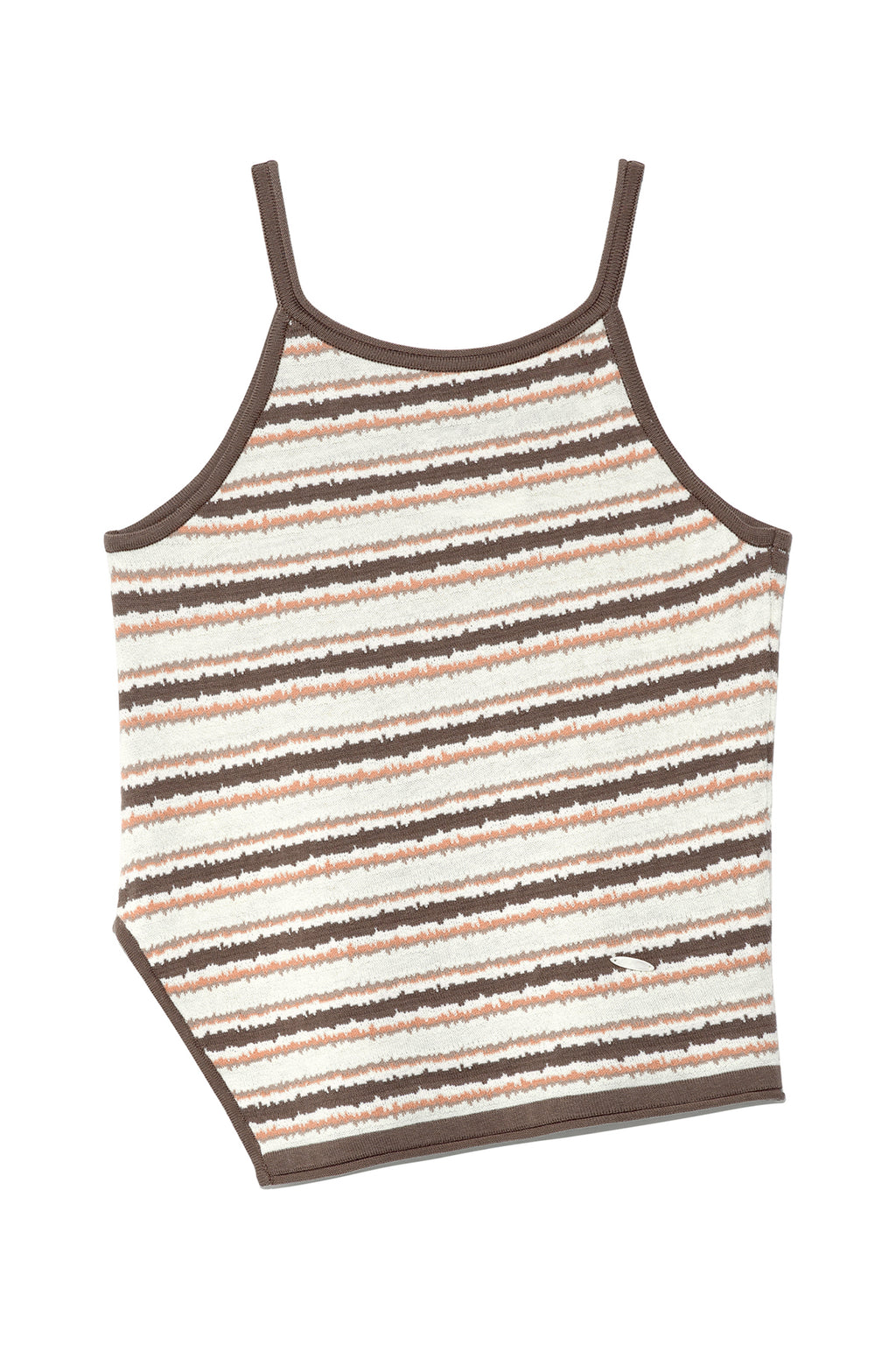 Matin Kim - Multi Stripe Sleeveless Knit Top (Brown) product image 2 | TRAB K-Fashion Australia