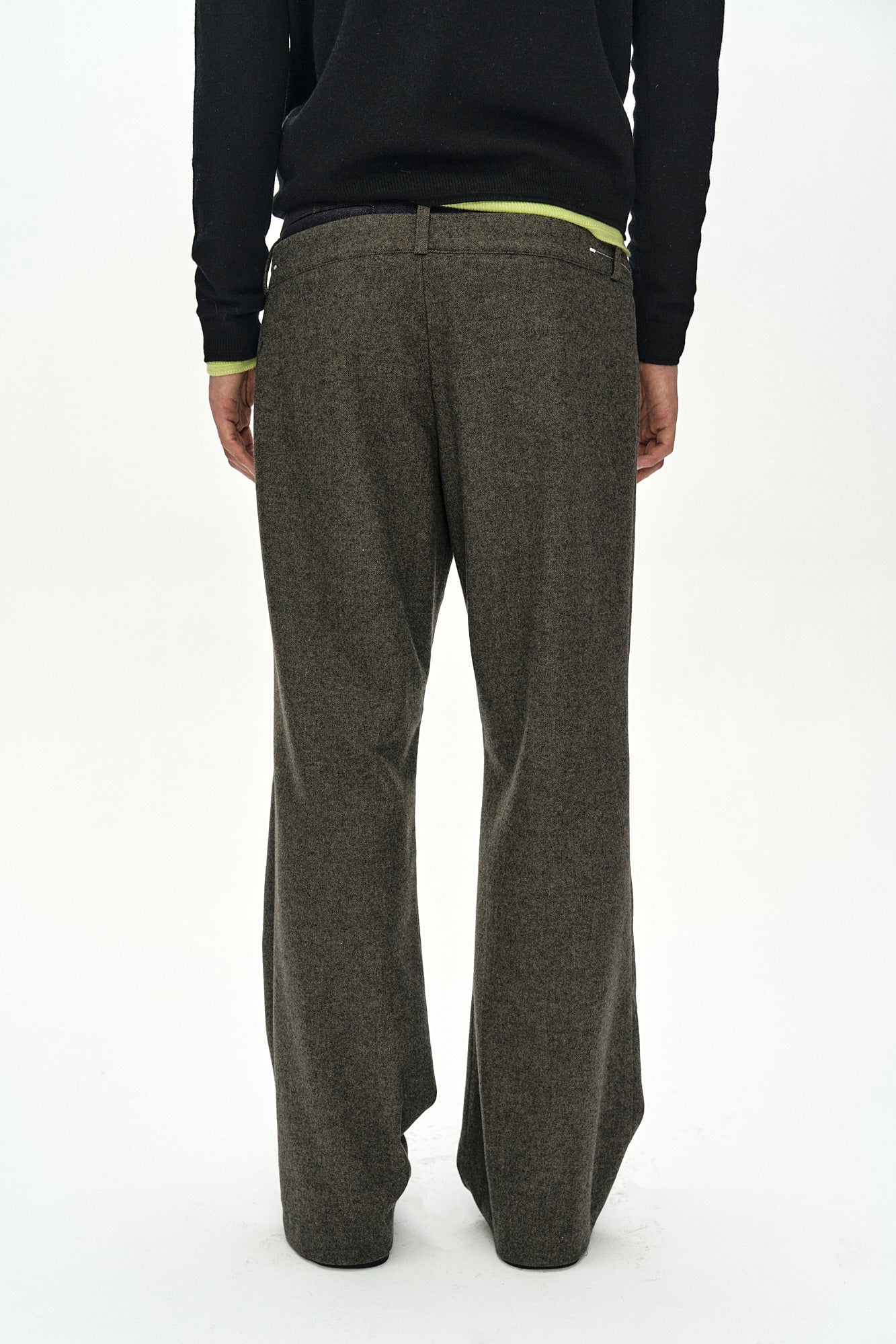 Andersson Bell - Double Waist Denim Wool Trousers (Grey/Indigo) product image 8 | TRAB K-Fashion Australia