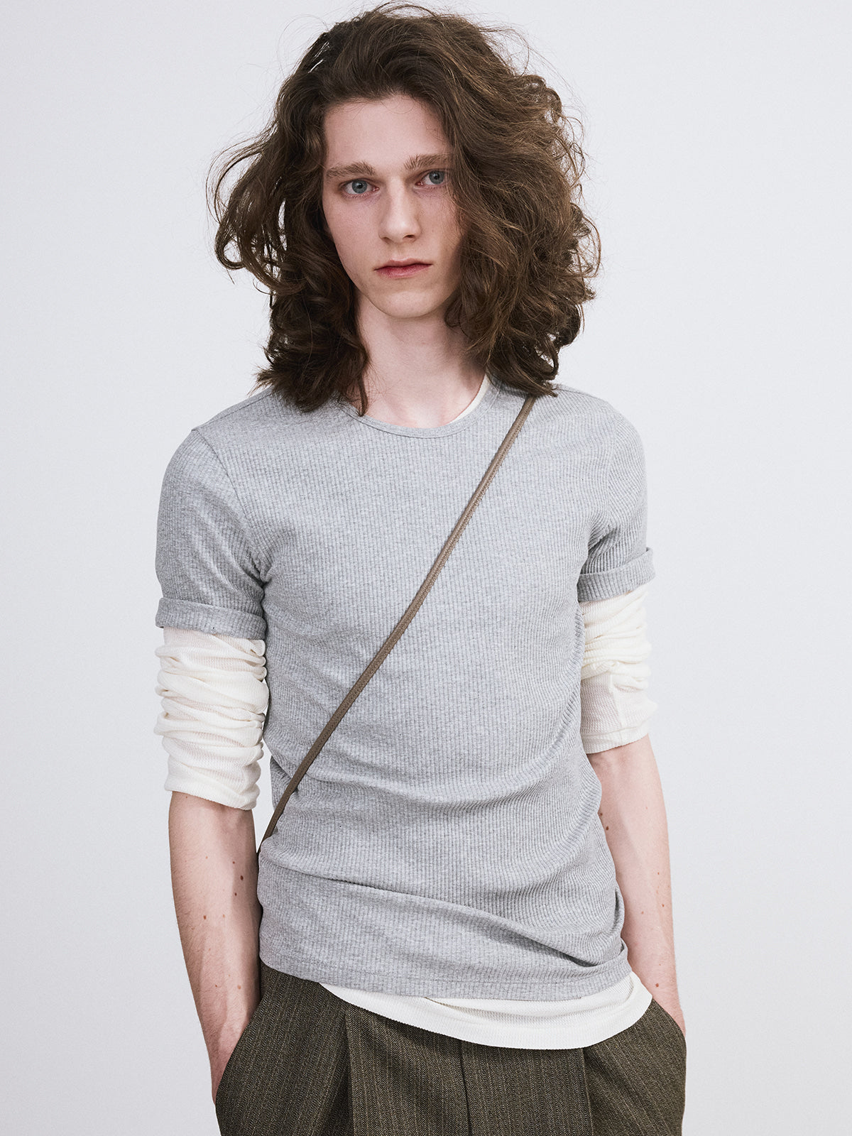 Recto - Cashmere Blend Long-Sleeve Top (Cream) product image 3 | TRAB K-Fashion Australia