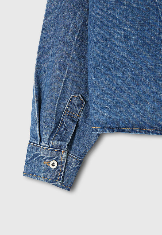Tonywack - Covered Front Denim Blouson (Lightning Washed Blue) product image 12 | TRAB K-Fashion Australia