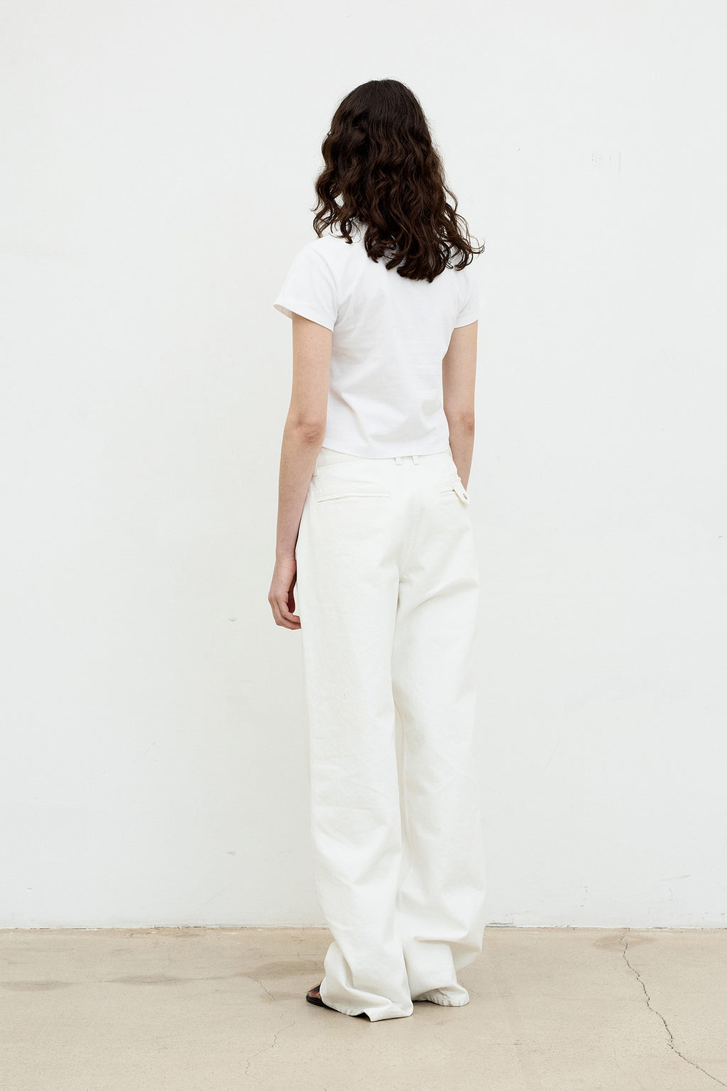 Coor - Printed Crop T-Shirt (White) product image 4 | TRAB K-Fashion Australia