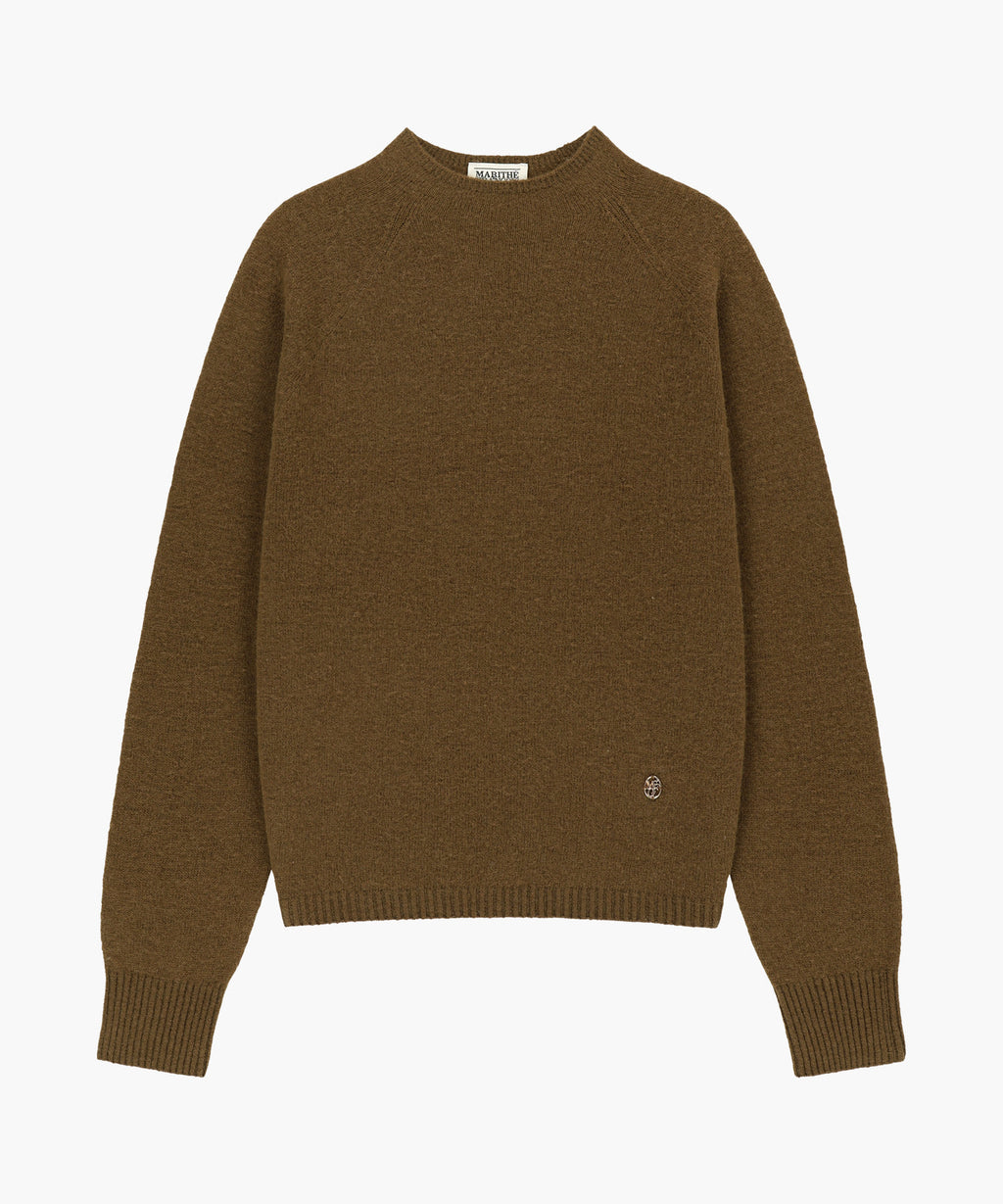 Marithe & Francois Girbaud - Premium Merino Wool Half Neck Knit (Brown) product image 5 | TRAB K-Fashion Australia