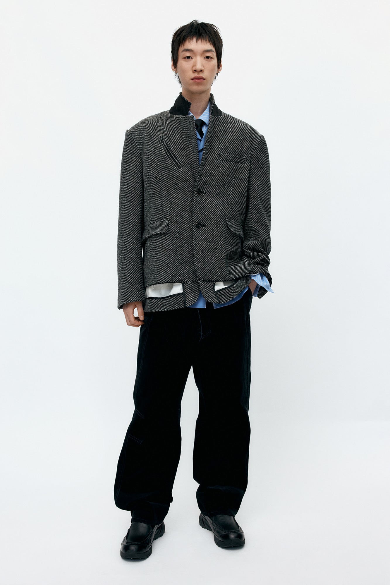Andersson Bell - Unisex Inside-Out Wool Jacket (Grey) product image 8 | TRAB K-Fashion Australia