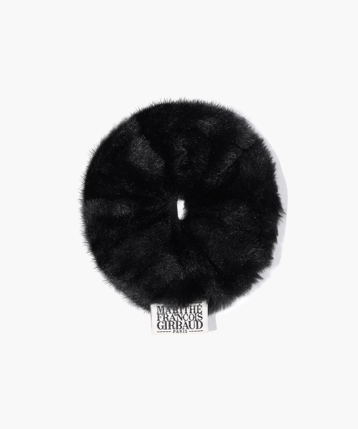 Marithe & Francois Girbaud - Classic Logo Fur Scrunchie (Black) product image 1 | TRAB K-Fashion Australia