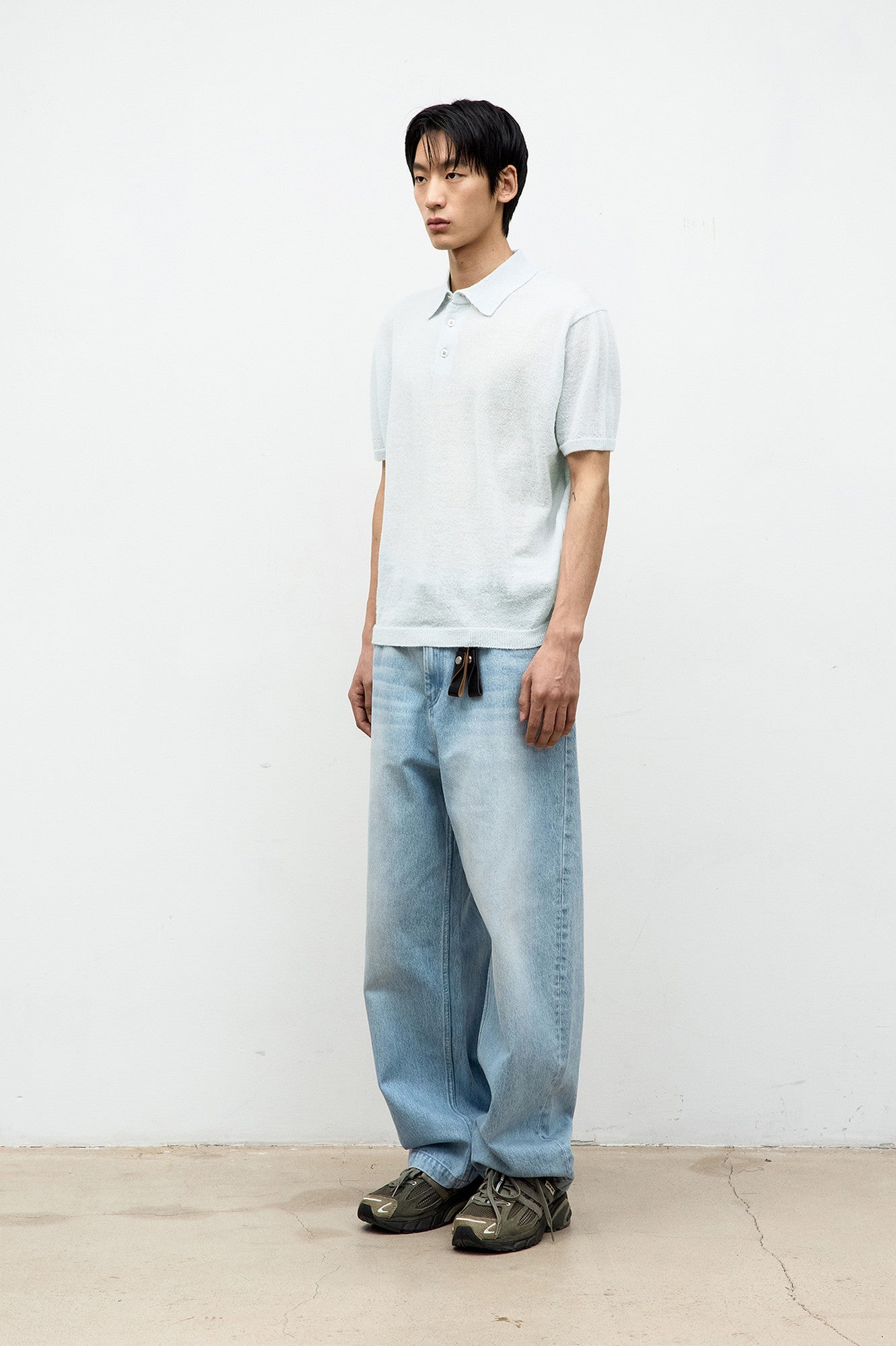 Coor - Haily Alpaca Blend Polo Knit (Light Blue) product image 3 | TRAB K-Fashion Australia