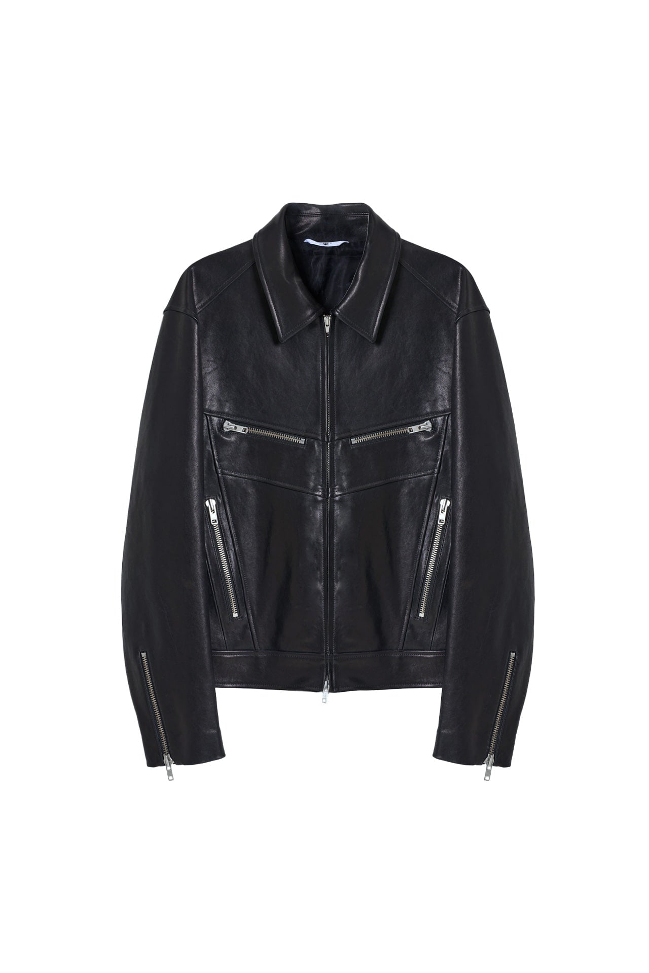STU - Lambskin Zipper Leather Jacket (Black) product image 18 | TRAB K-Fashion Australia