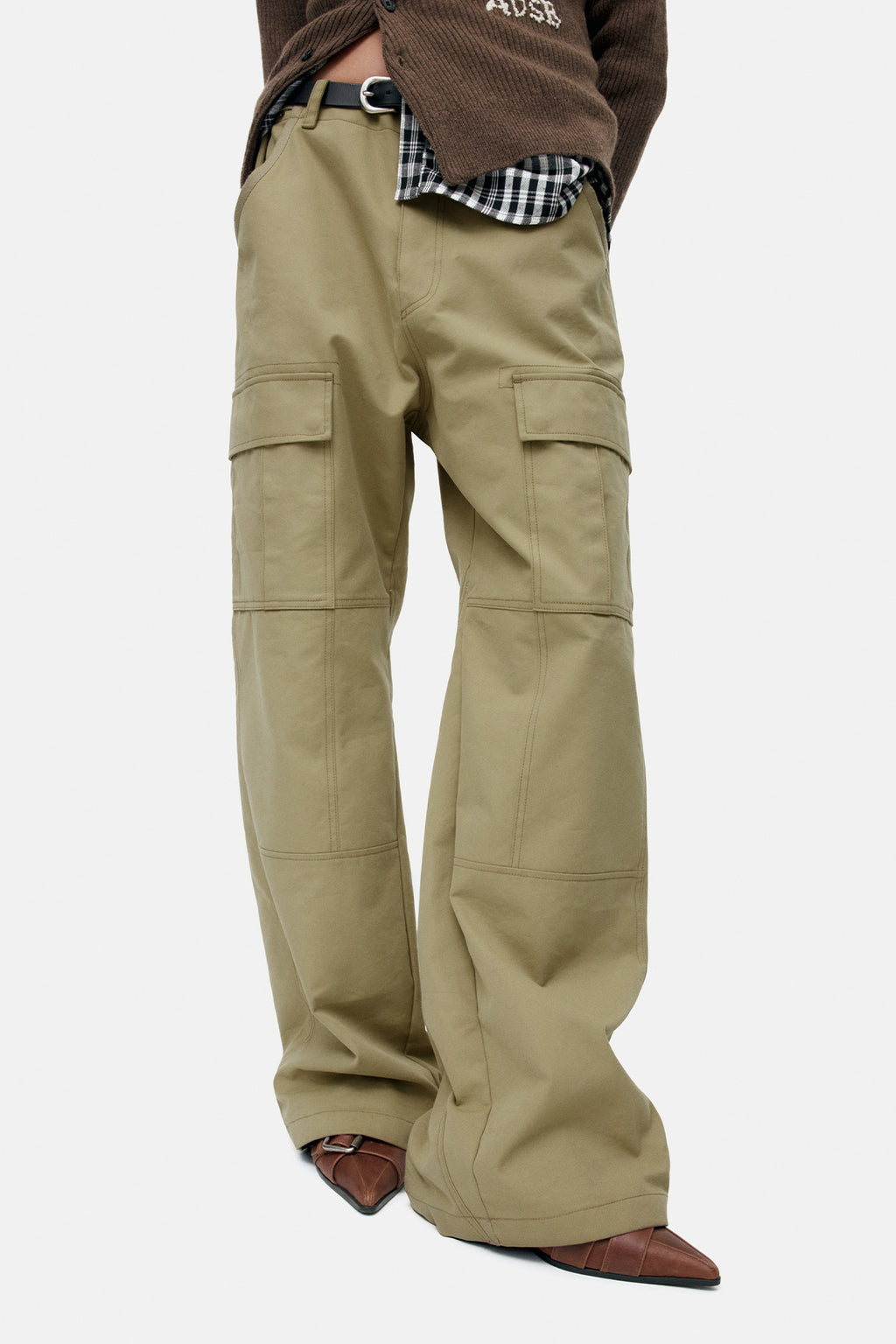 Andersson Bell - Unisex Binding Cargo Pants (Beige) product image 7 | TRAB K-Fashion Australia