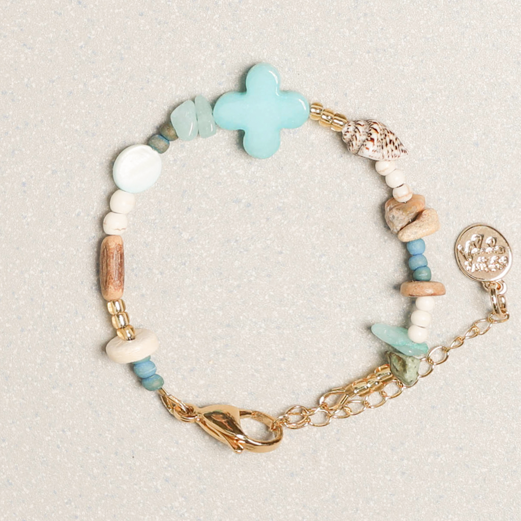Towtow Archive - Full Clover Symbol Bracelet Turquoise (OC) product image 1 | TRAB K-Fashion Australia