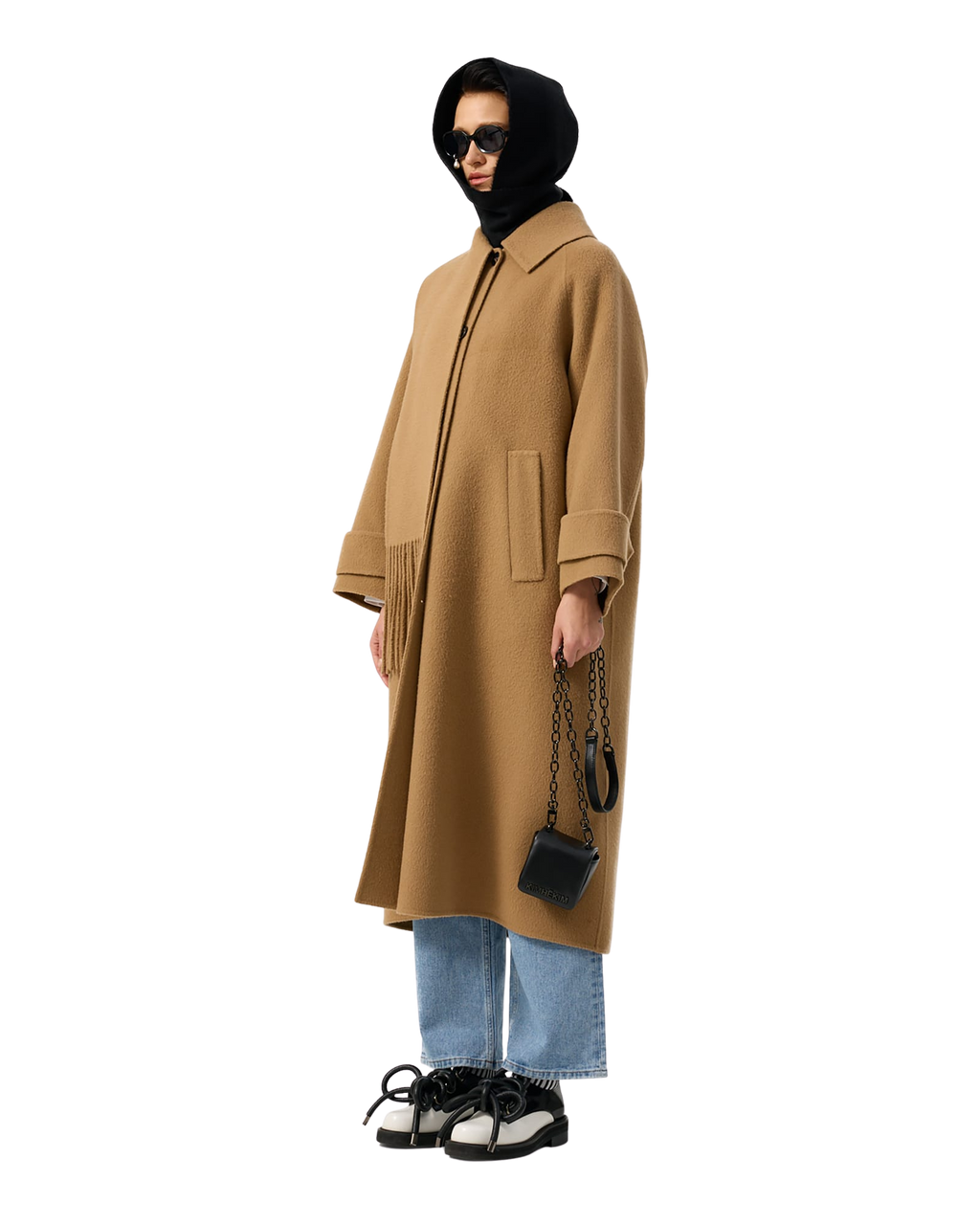 Kimhe Kim - Scarf Detail Long Coat (Beige) product image 17 | TRAB K-Fashion Australia