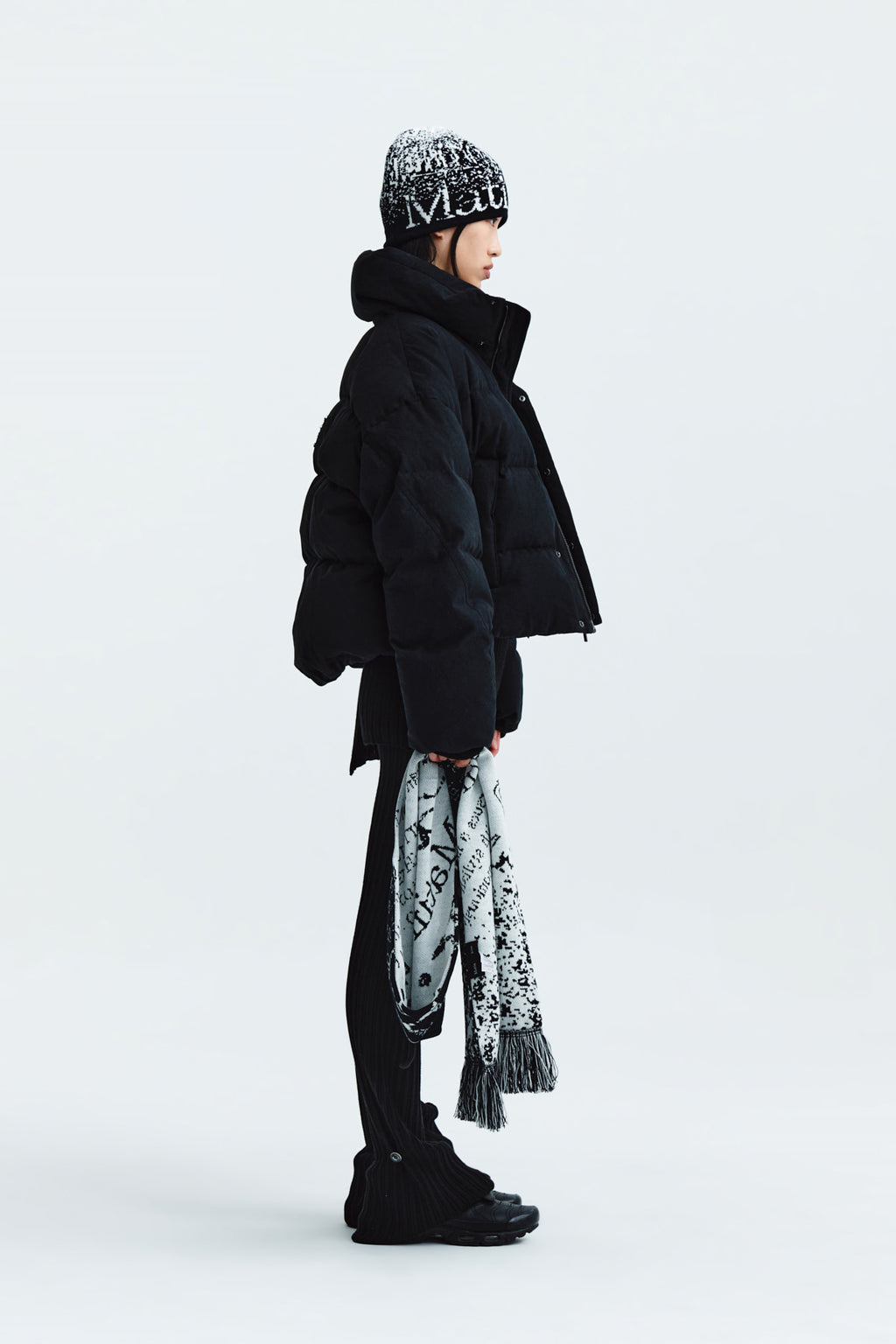 Matin Kim - Cotton Washed Puffer Duck Down Jumper (Black) product image 7 | TRAB K-Fashion Australia