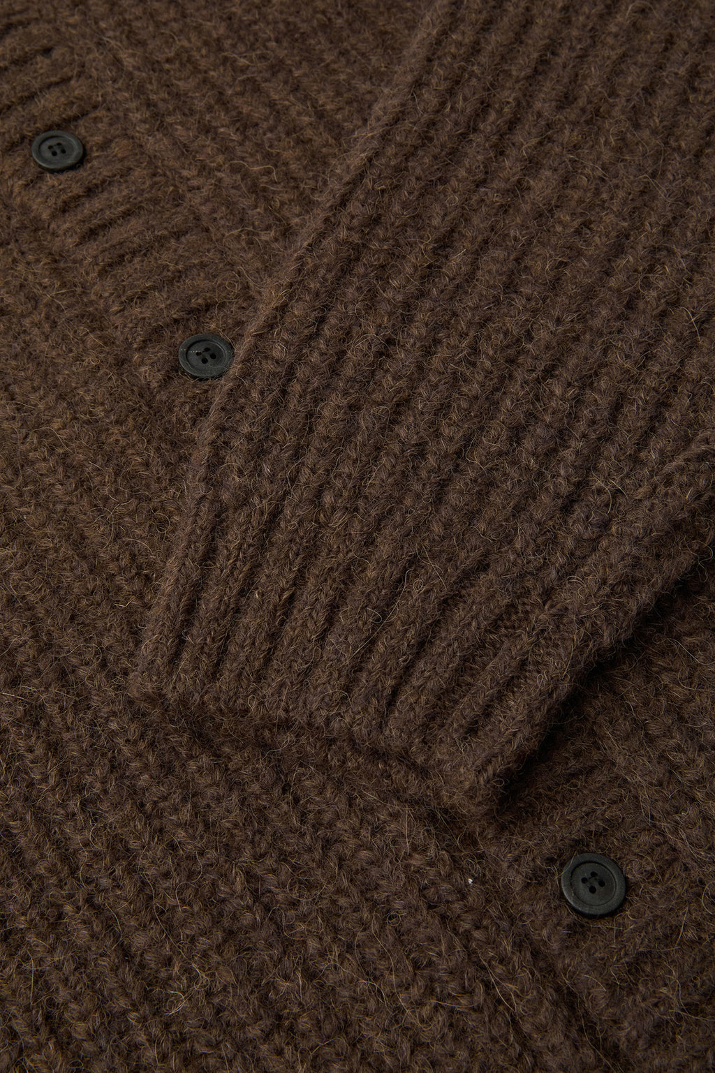 Coor - Hairy Button Up Round Cropped Cardigan (Brown) product image 6 | TRAB K-Fashion Australia