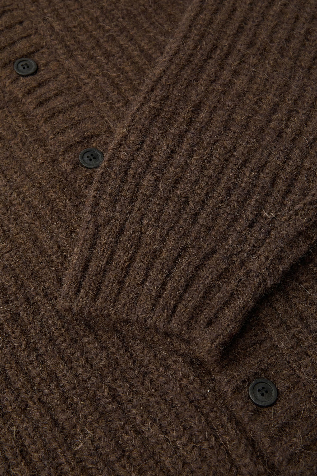 Coor - Hairy Button Up Round Cropped Cardigan (Brown) product image 6 | TRAB K-Fashion Australia