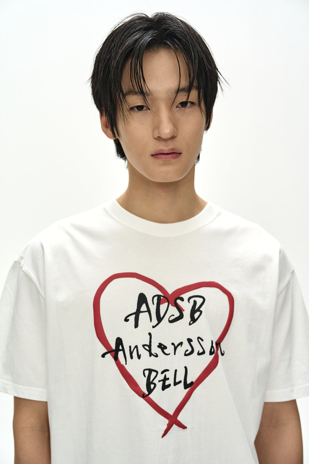 Andersson Bell - Unisex Heart Kelly Logo T-Shirts (White) product image 8 | TRAB K-Fashion Australia