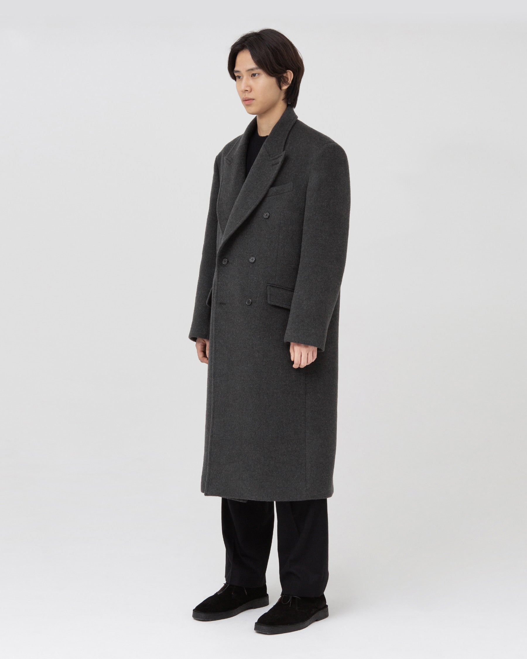 Brownyard - Double Breasted Coat (Charcoal) product image 3 | TRAB K-Fashion Australia