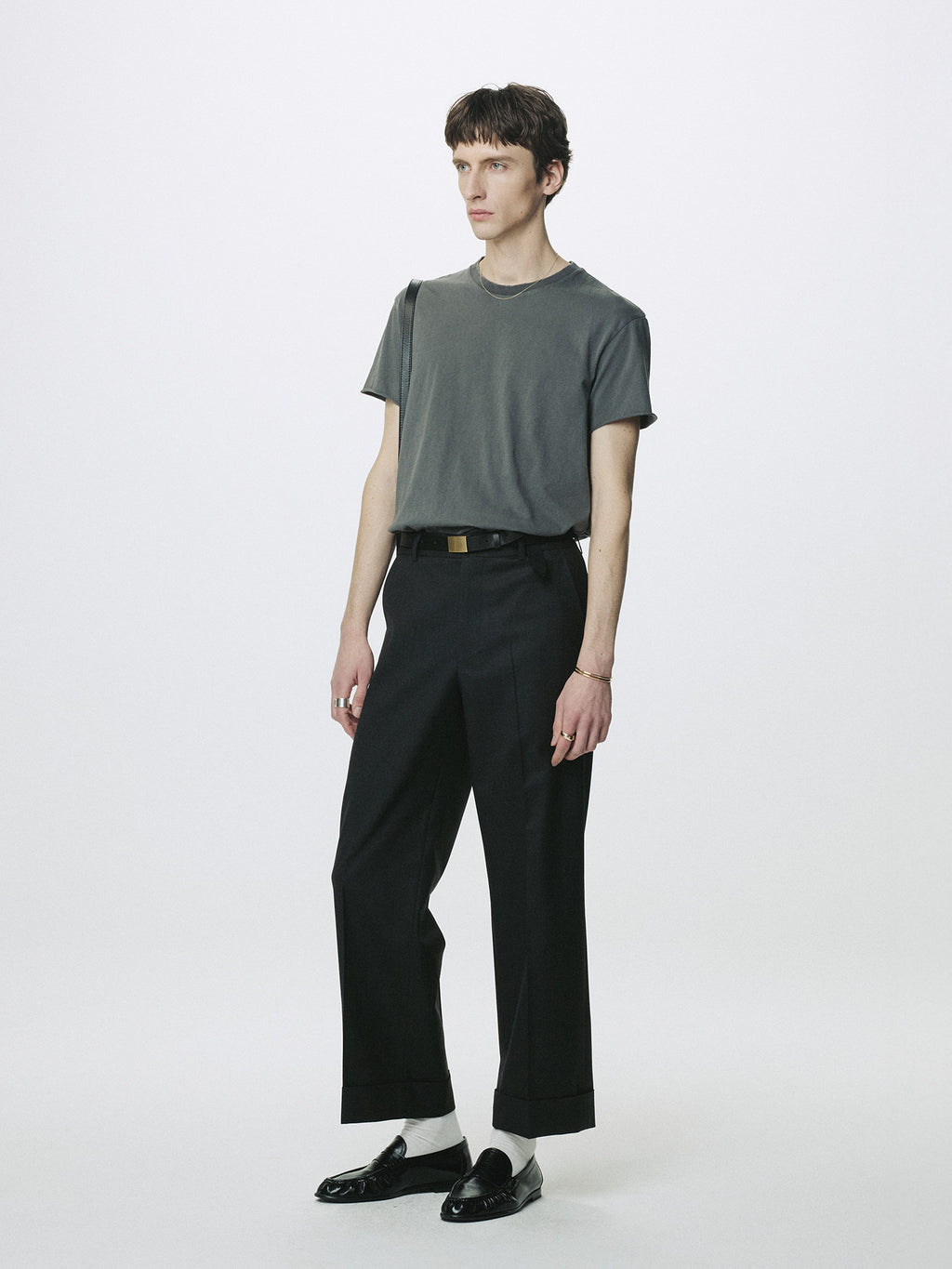 Tonywack - Wool Cuffed Trousers (Charcoal) product image 5 | TRAB K-Fashion Australia