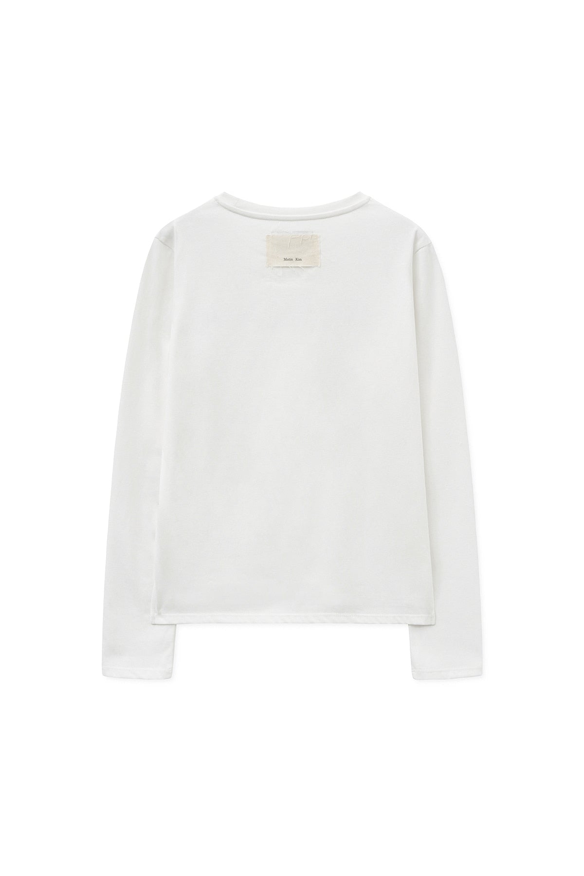 Matin Kim - Lettering Graphic Long Sleeve Top (White) product image 5 | TRAB K-Fashion Australia