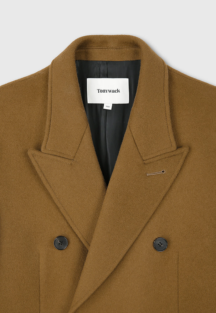 Tonywack - Cashmere Double-Breasted Tailored Coat (Dark Camel) product image 10 | TRAB K-Fashion Australia
