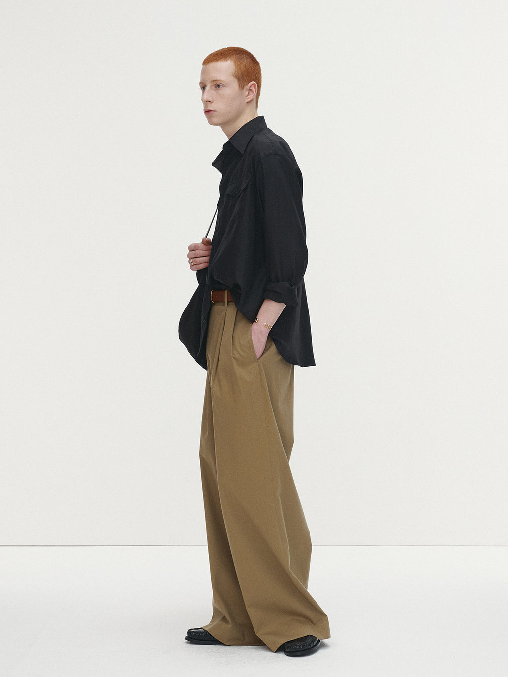 Tonywack - Silk Double Pocket Shirt (Black) product image 3 | TRAB K-Fashion Australia