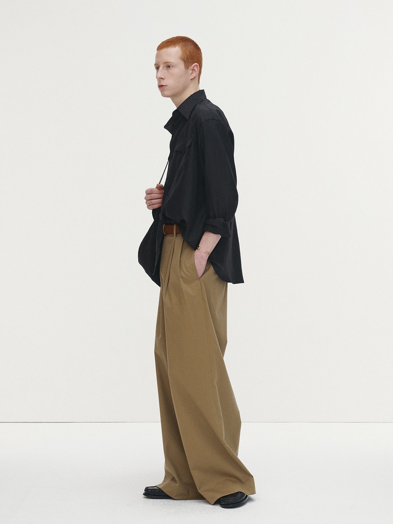 Tonywack - Silk Double Pocket Shirt (Black) product image 3 | TRAB K-Fashion Australia