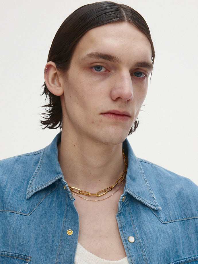 Tonywack - Washed Denim Hand-Painted Western Shirt (Washed Blue) product image 8 | TRAB K-Fashion Australia