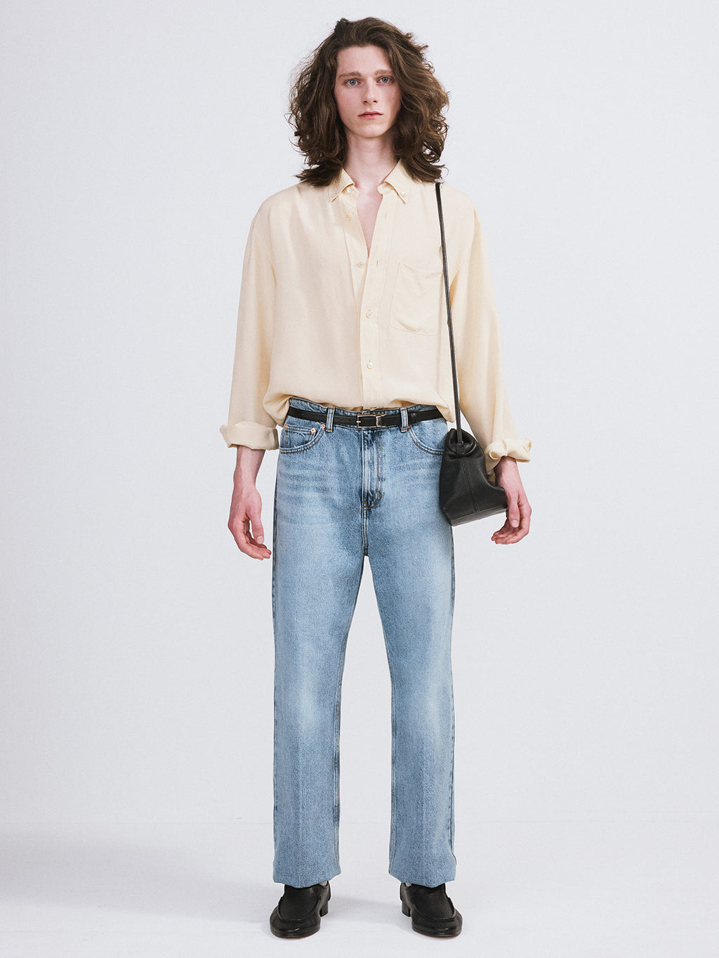 Recto - Wrinkled Fluid Shirt (Butter Beige) product image 2 | TRAB K-Fashion Australia
