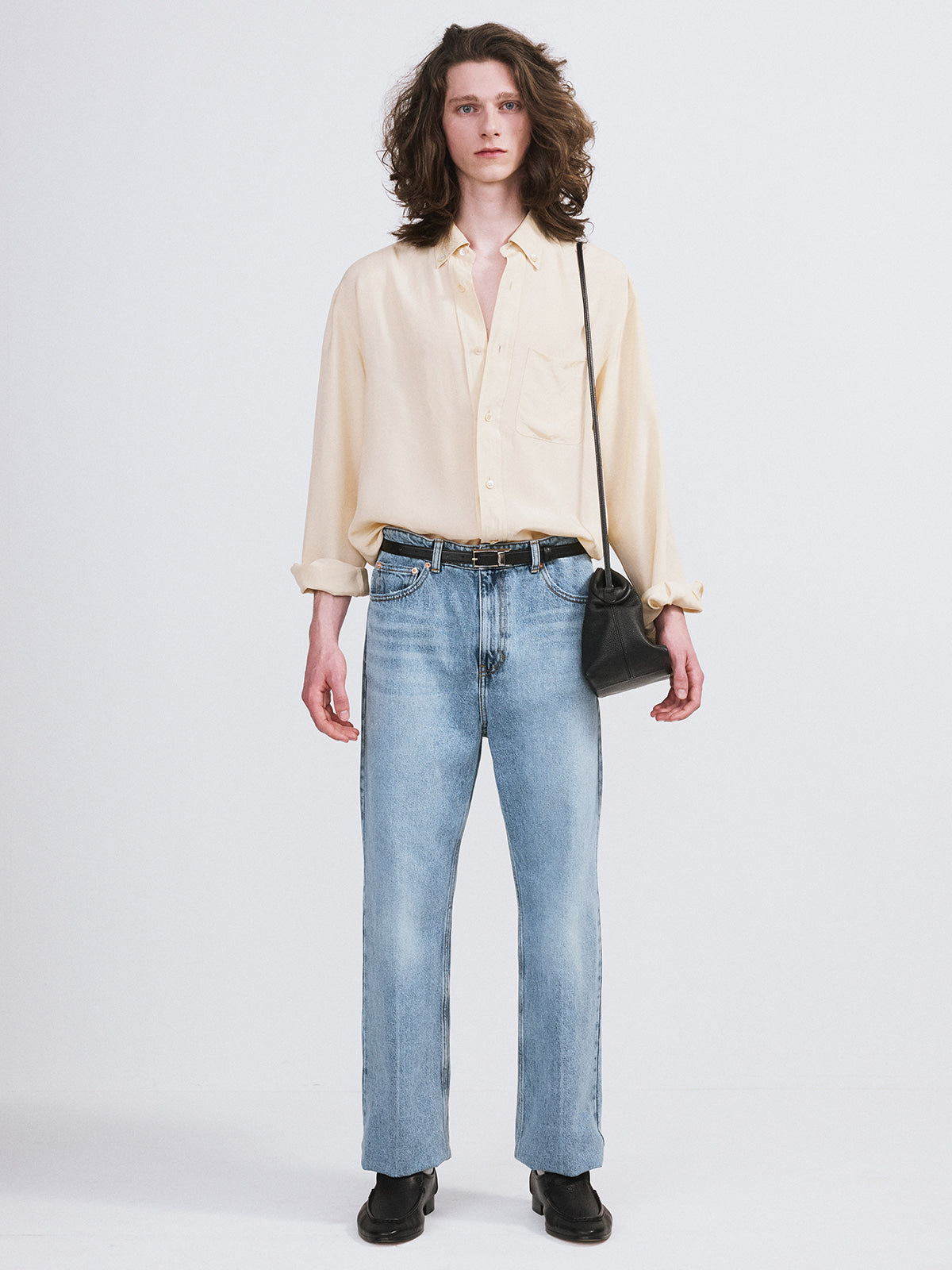 Recto - Wrinkled Fluid Shirt (Butter Beige) product image 2 | TRAB K-Fashion Australia