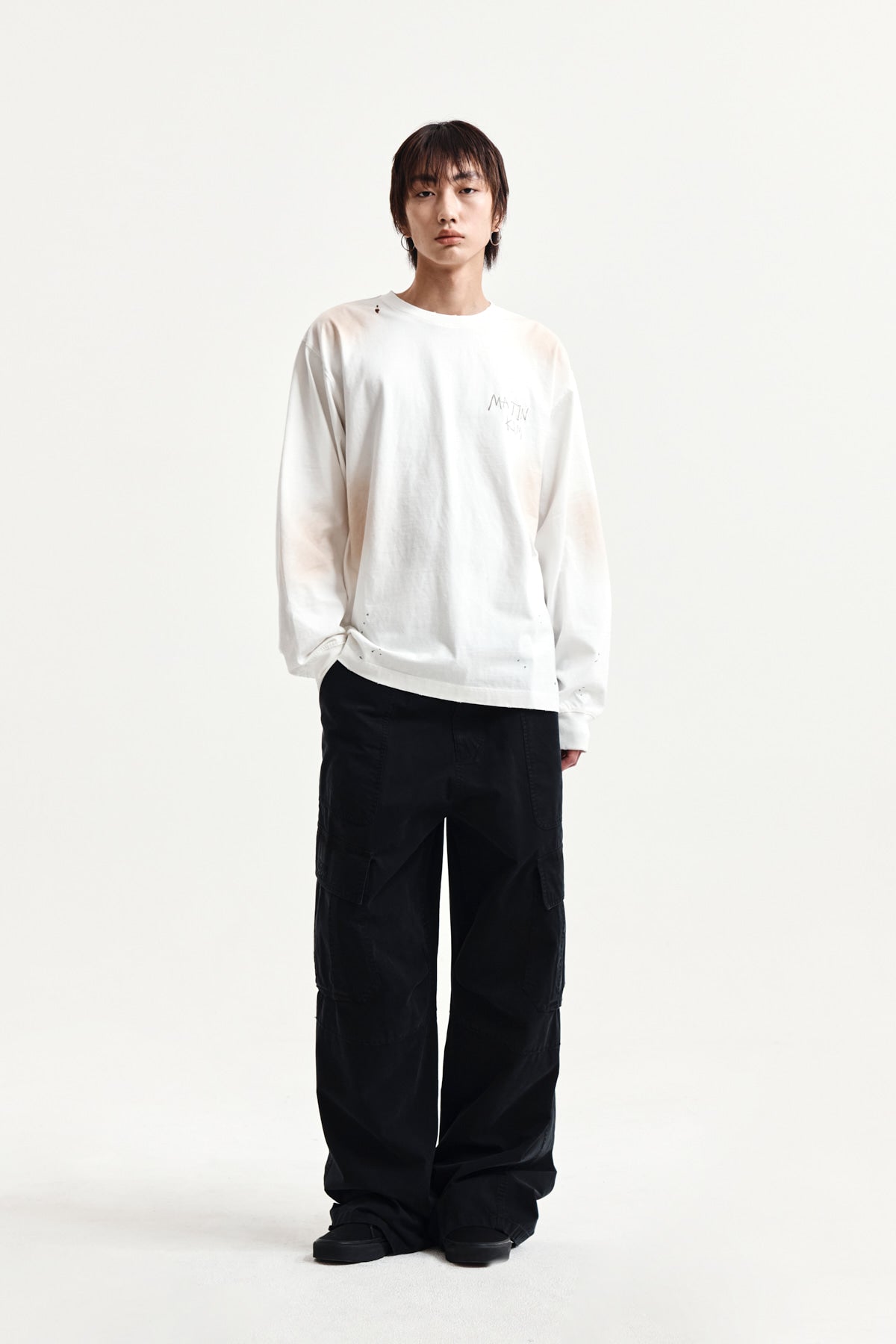 Matin Kim - Vintage Washed Logo Top (Ivory) product image 14 | TRAB K-Fashion Australia