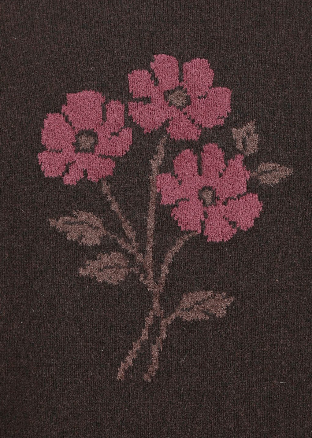 Amomento - Flower jacquard knit top (Brown) product image 10 | TRAB K-Fashion Australia