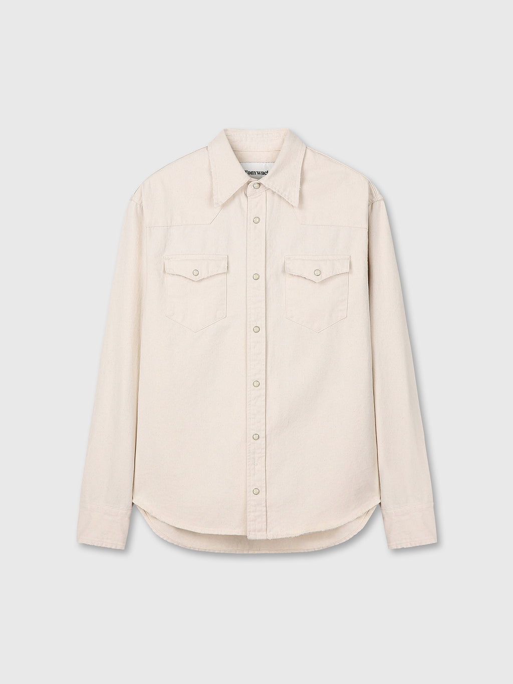 Tonywack - Washed Denim Distressed Western Shirt (Ecru) product image 7 | TRAB K-Fashion Australia
