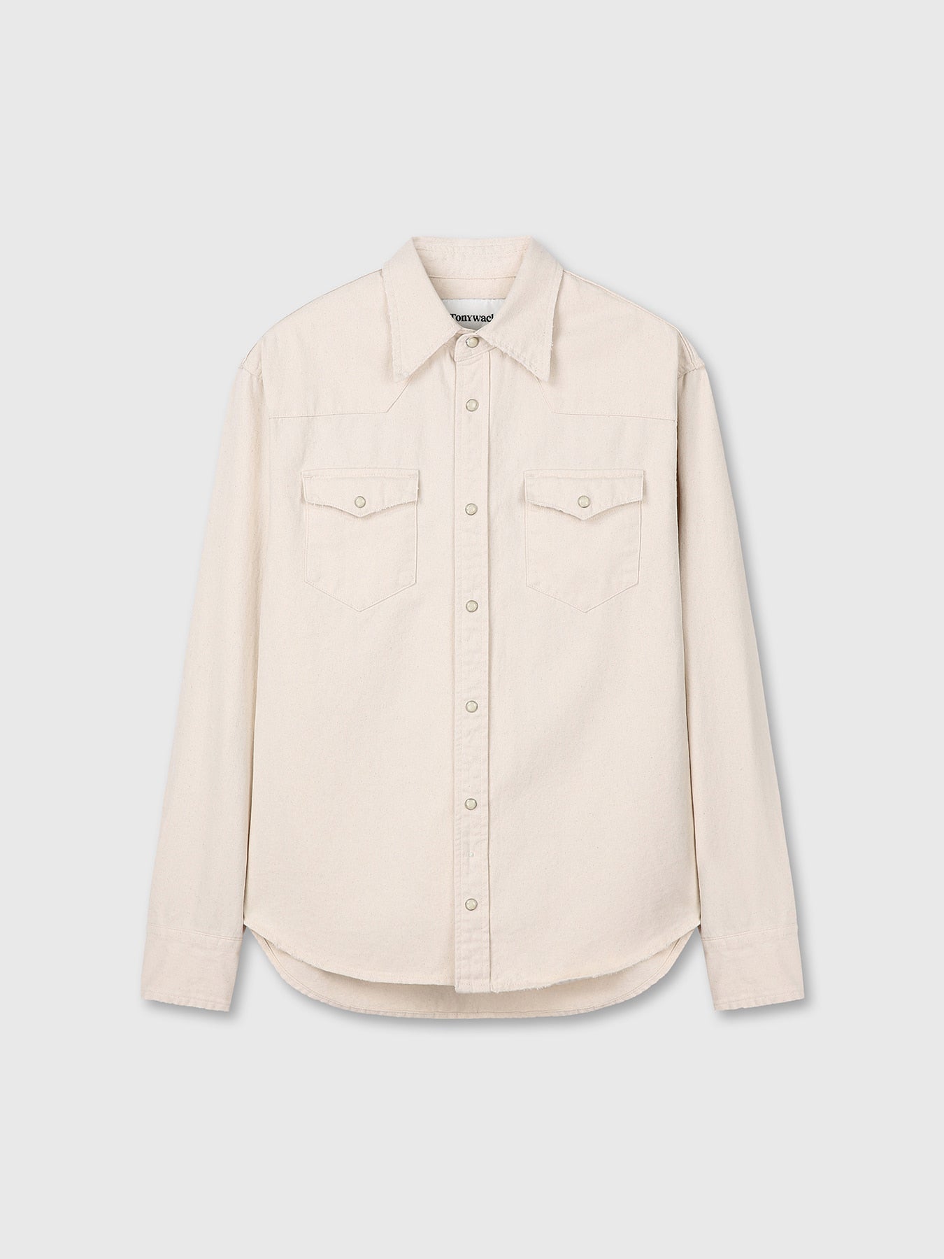 Tonywack - Washed Denim Distressed Western Shirt (Ecru) product image 7 | TRAB K-Fashion Australia