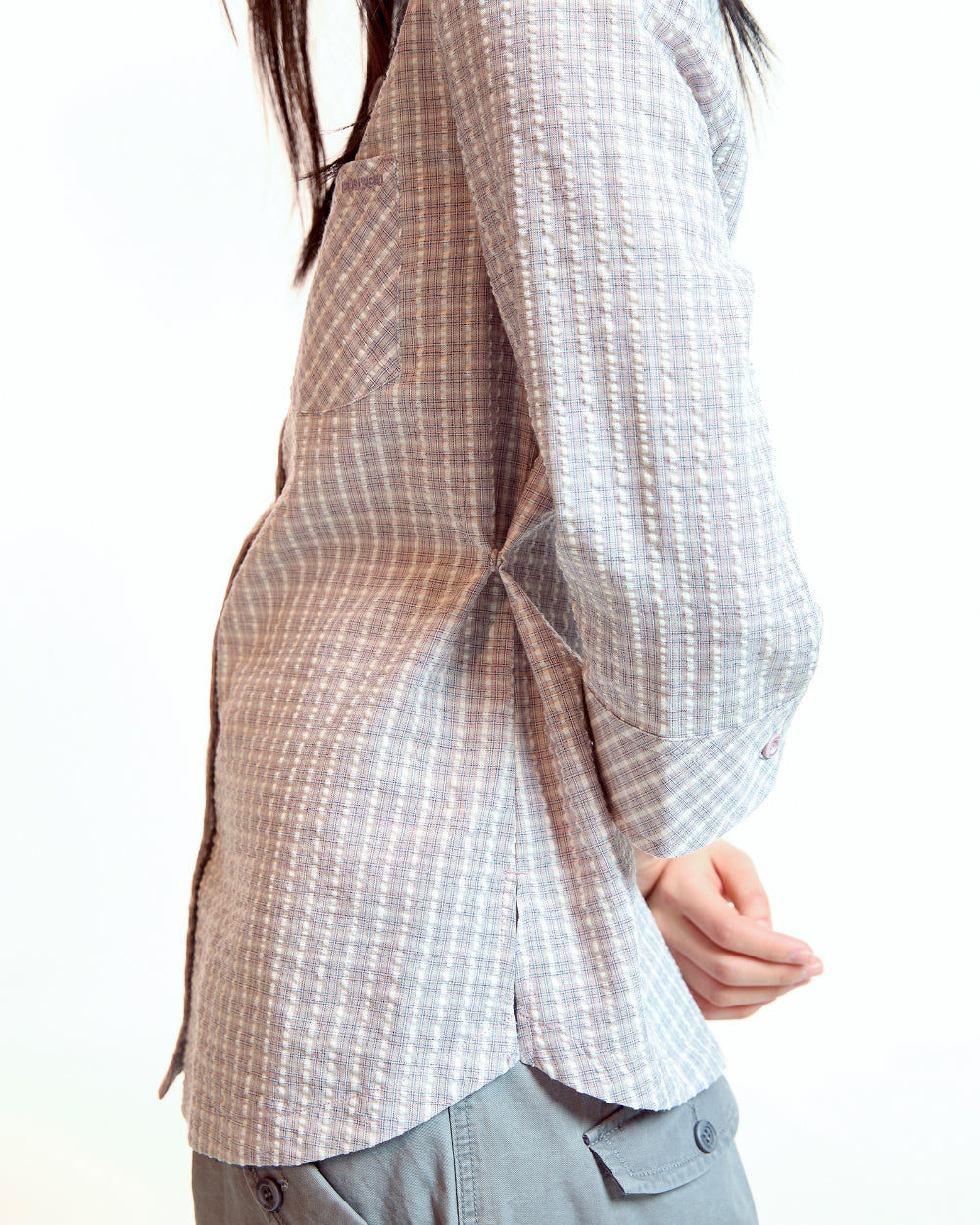 Coyseio - Round Collar Capri Shirt (Ash Pink) product image 6 | TRAB K-Fashion Australia