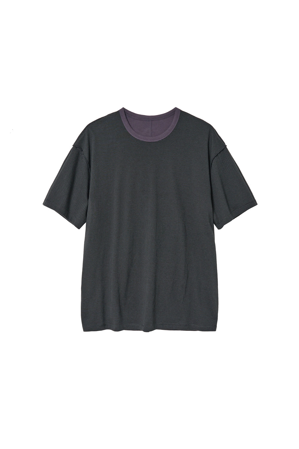 Hatchingroom - Two Face Stripe Tee 1/2 Purple (Charcoal) product image 3 | TRAB K-Fashion Australia