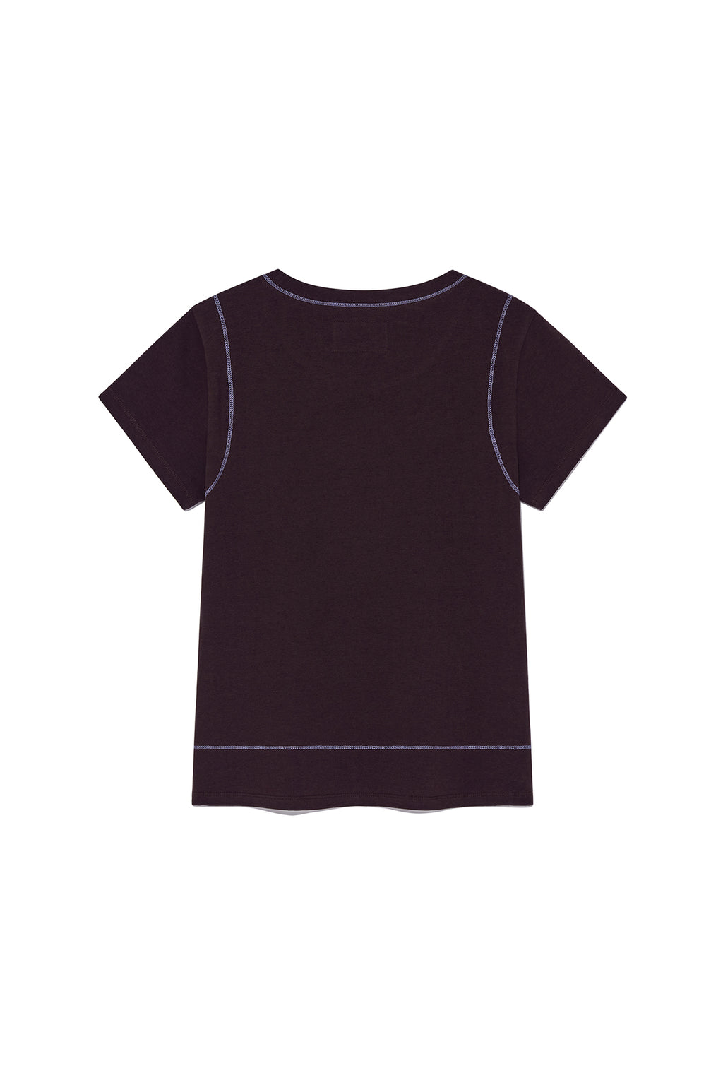 Matin Kim - Stitch Point Small Logo Top (Brown) product image 2 | TRAB K-Fashion Australia
