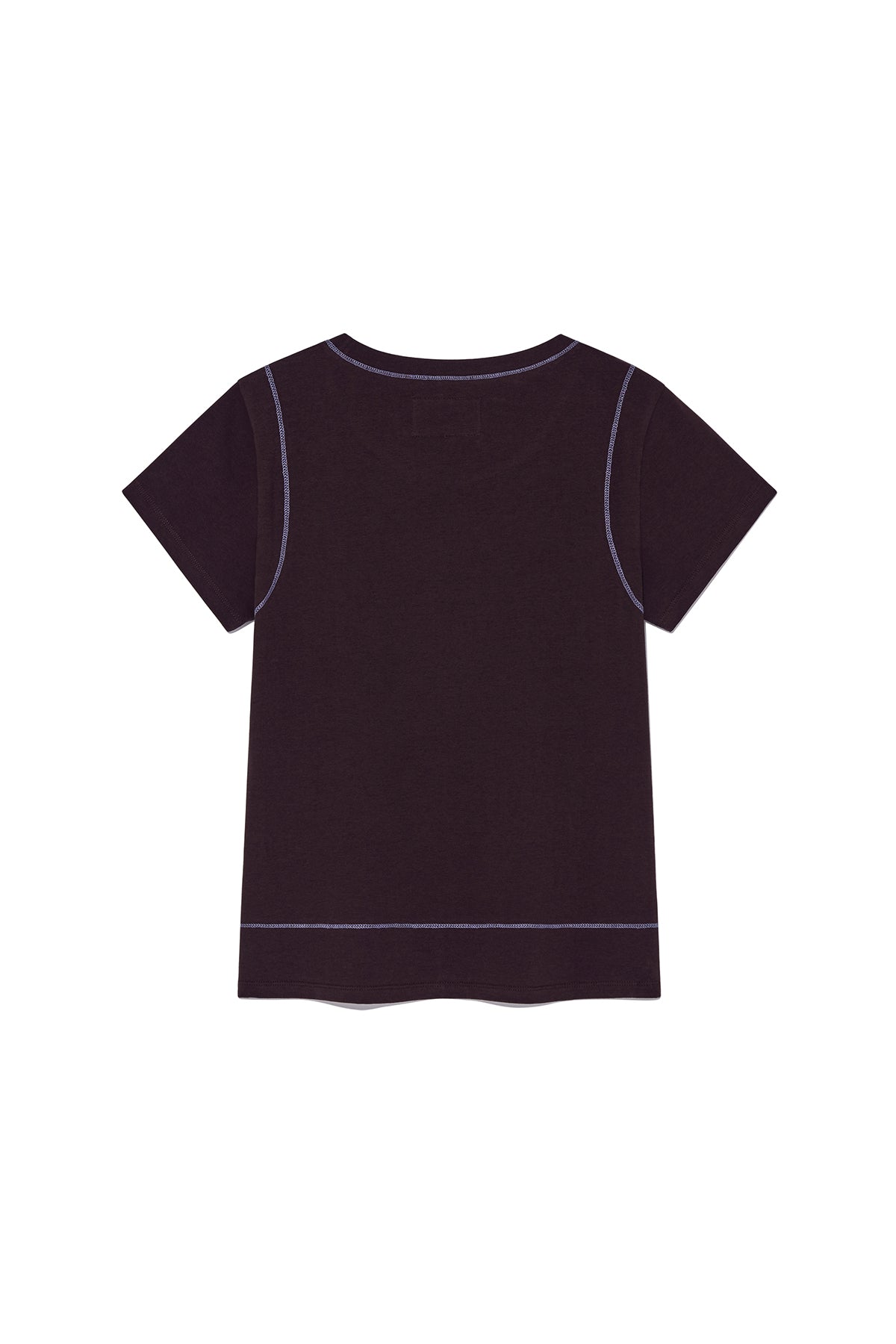 Matin Kim - Stitch Point Small Logo Top (Brown) product image 2 | TRAB K-Fashion Australia