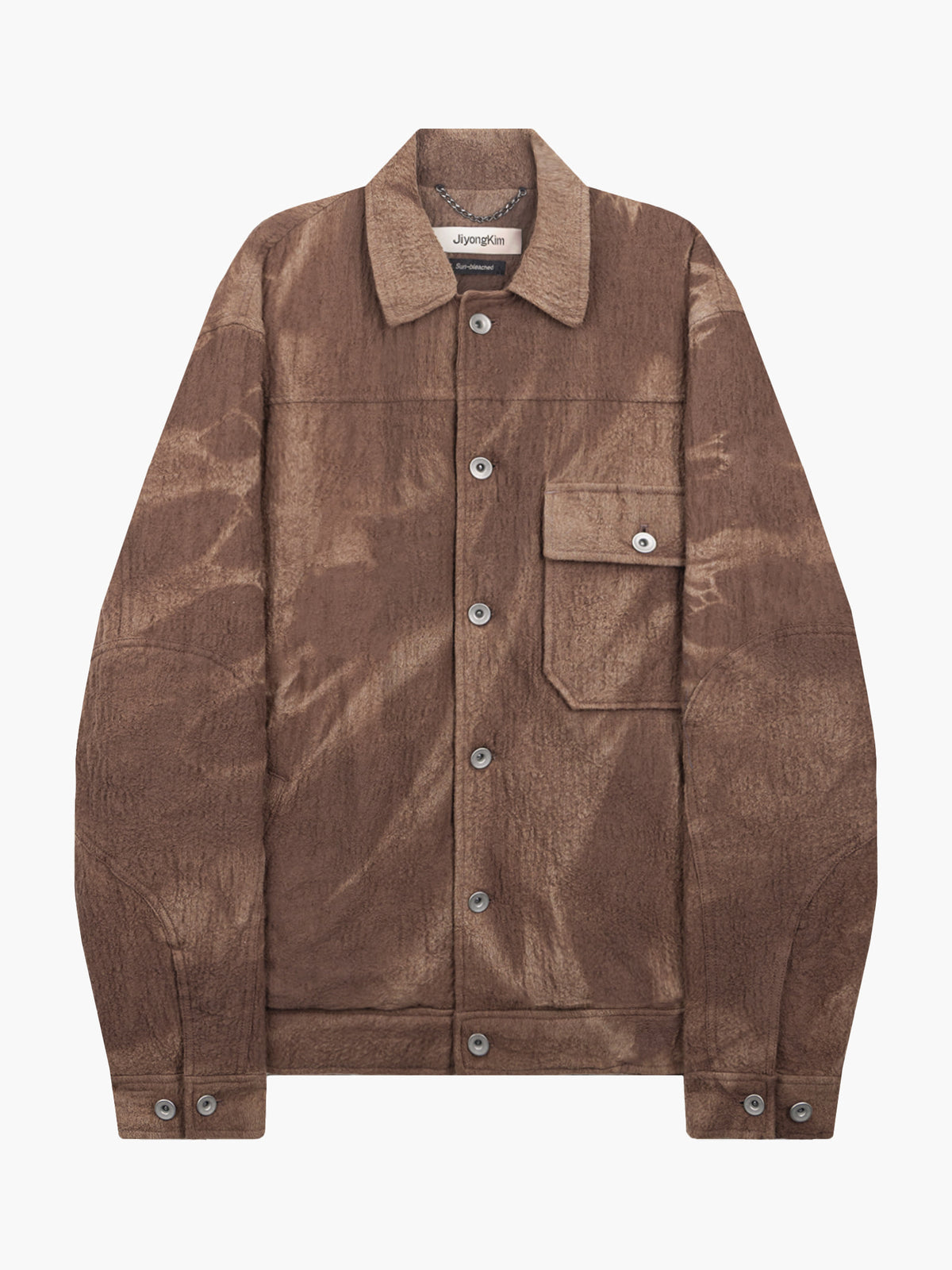 Jiyong Kim - Sun-Bleached Wool Trucker Jacket (Beige) product image 9 | TRAB K-Fashion Australia