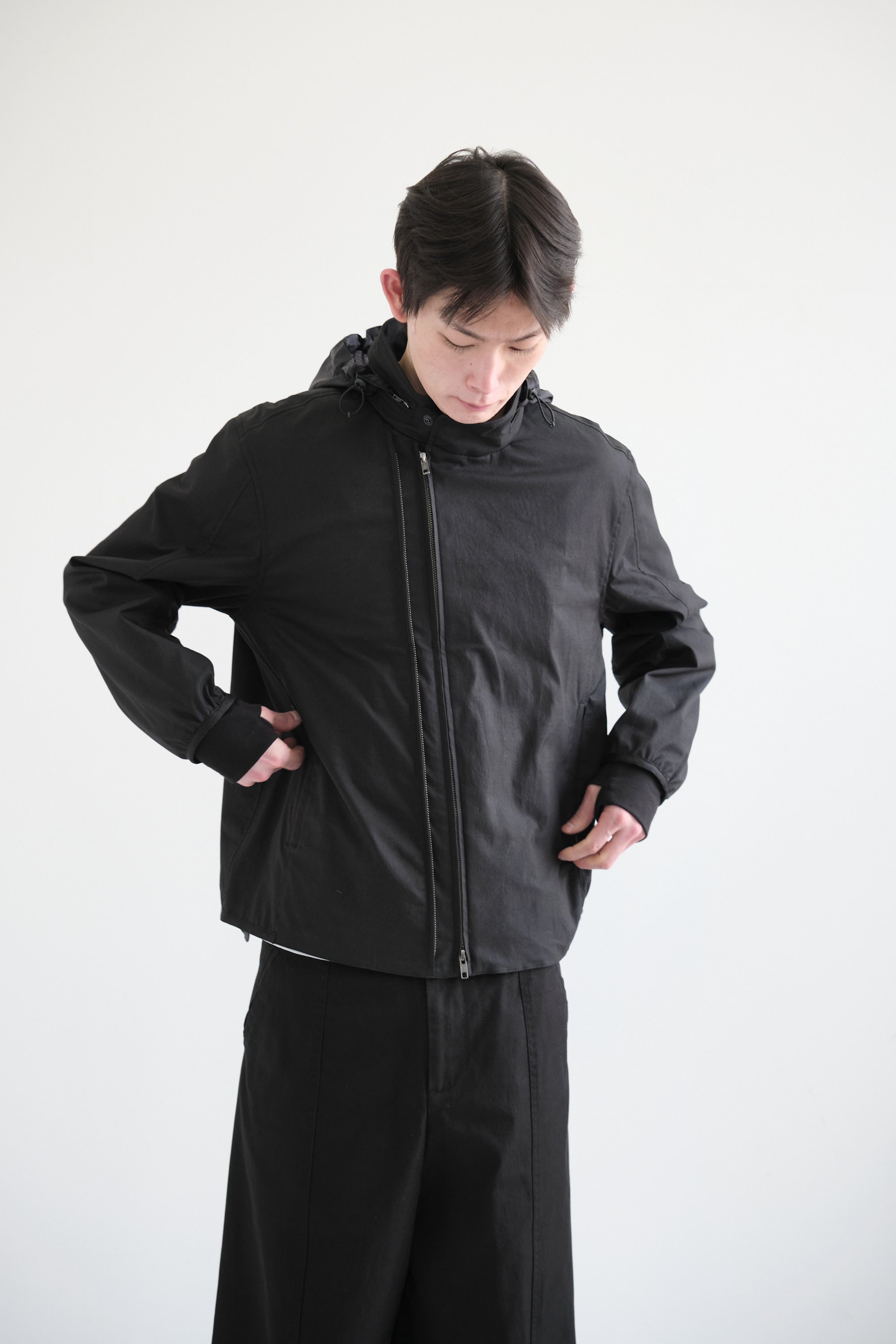 Hatchingroom - Diagonal Zip Jacket V2 (Black) product image 7 | TRAB K-Fashion Australia